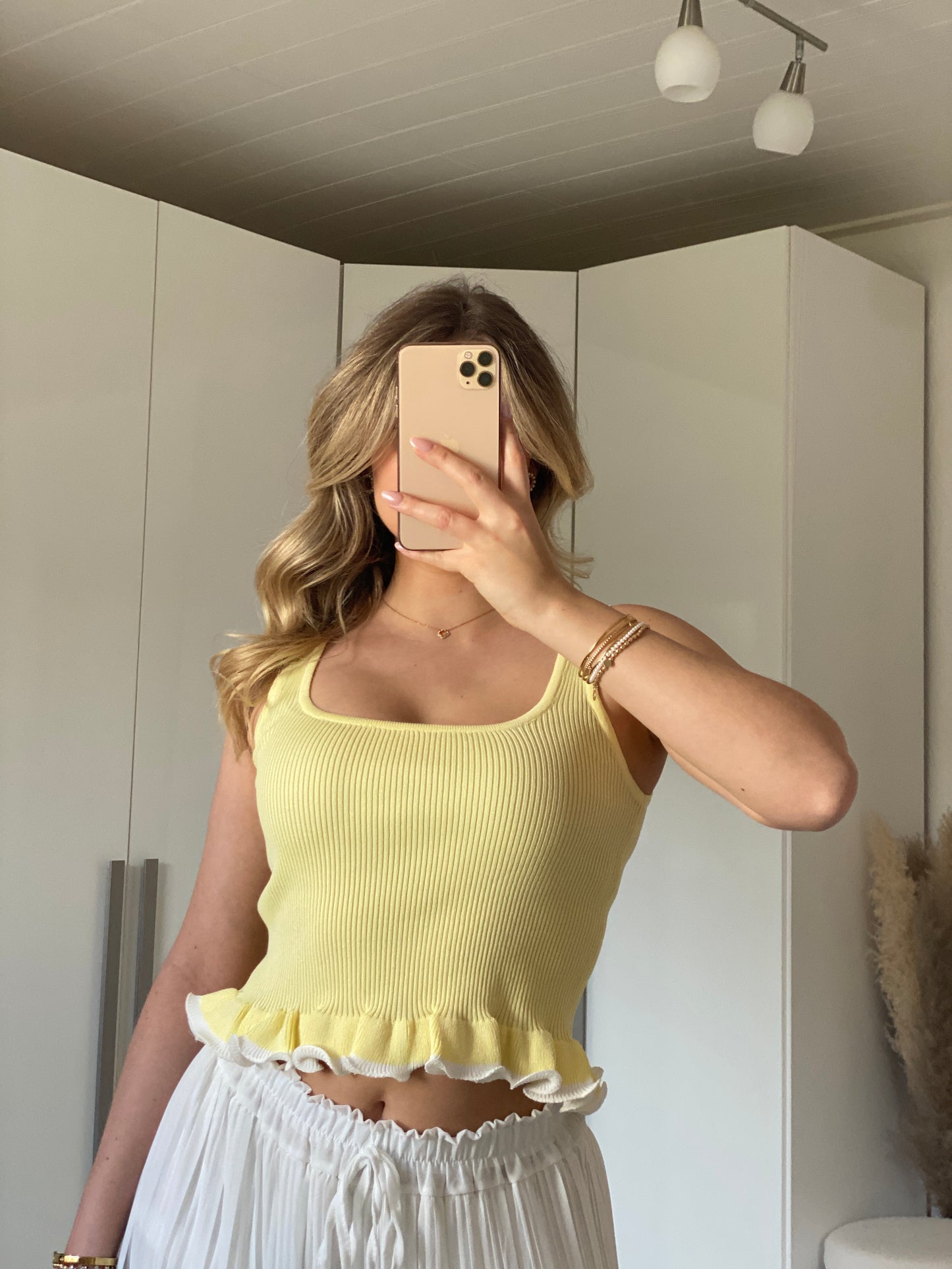 Rüschi Top - butter yellow
