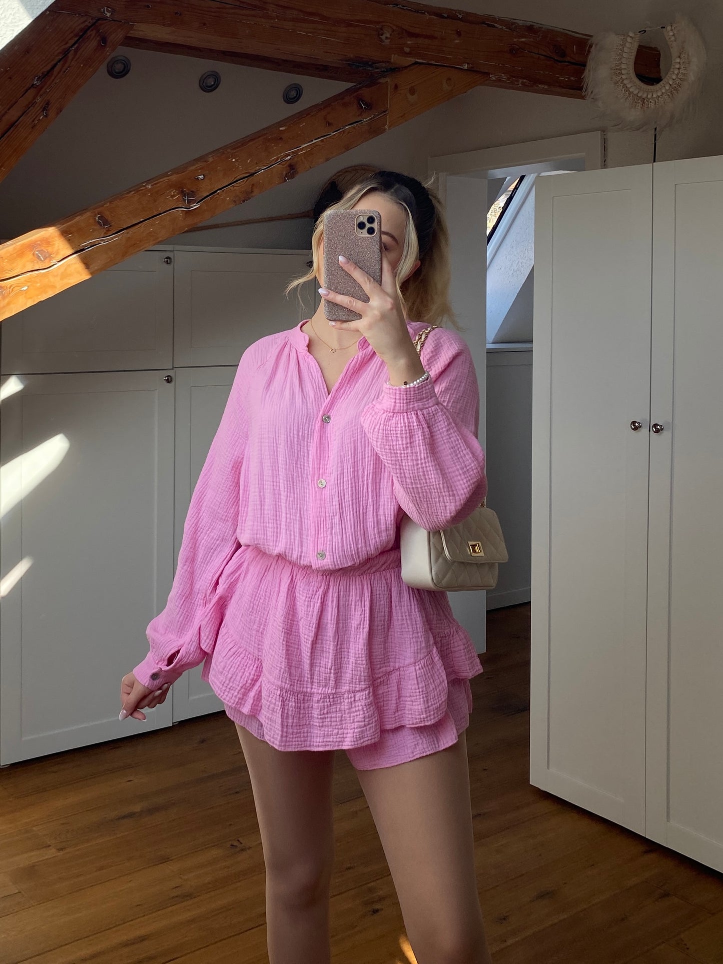 Musselin Jumpsuit - pink