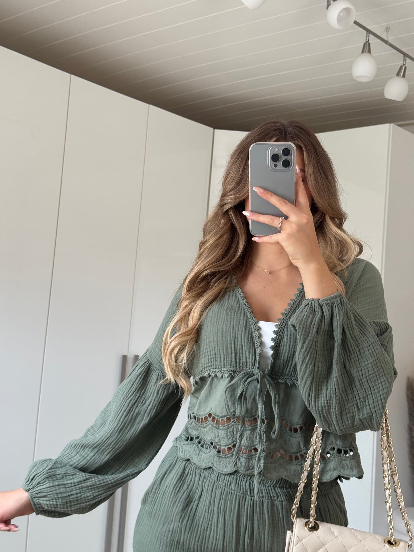 Musselin Set Olive