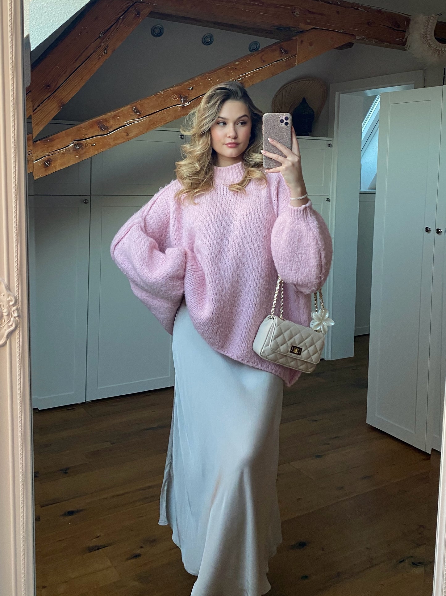Cozy Strickpullover - Rosa