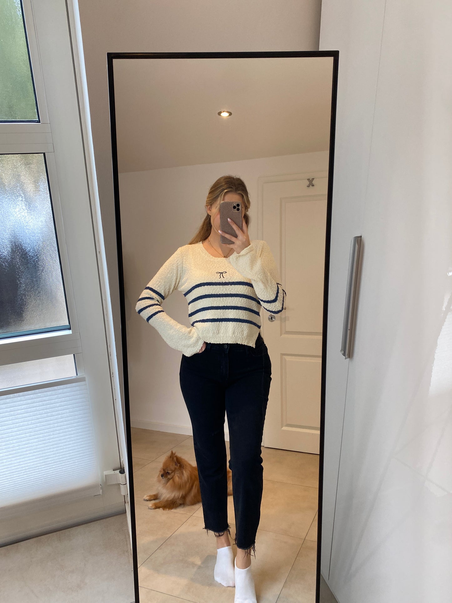 Schwarze Mom Jeans