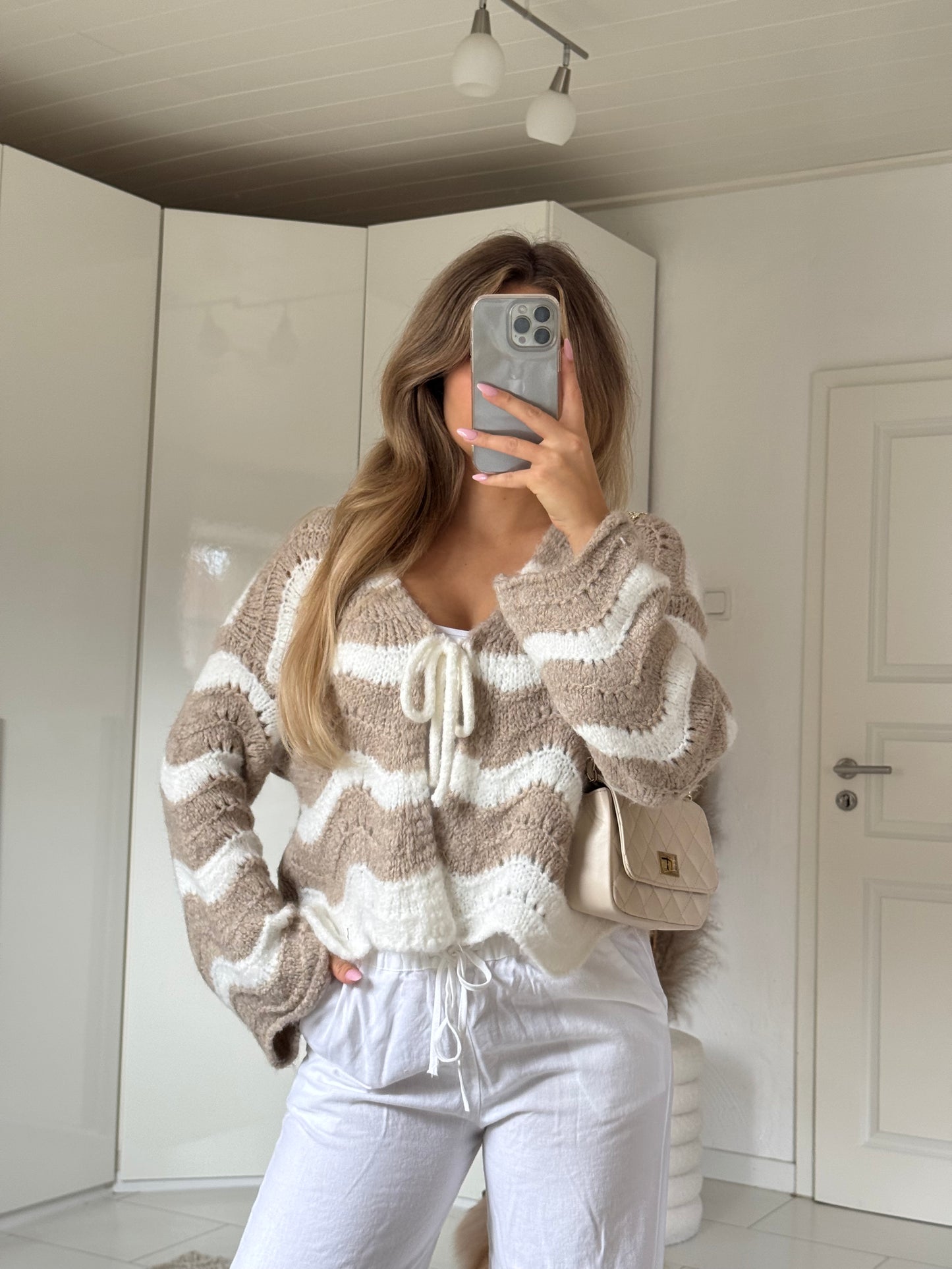 Wave Cardigan beige