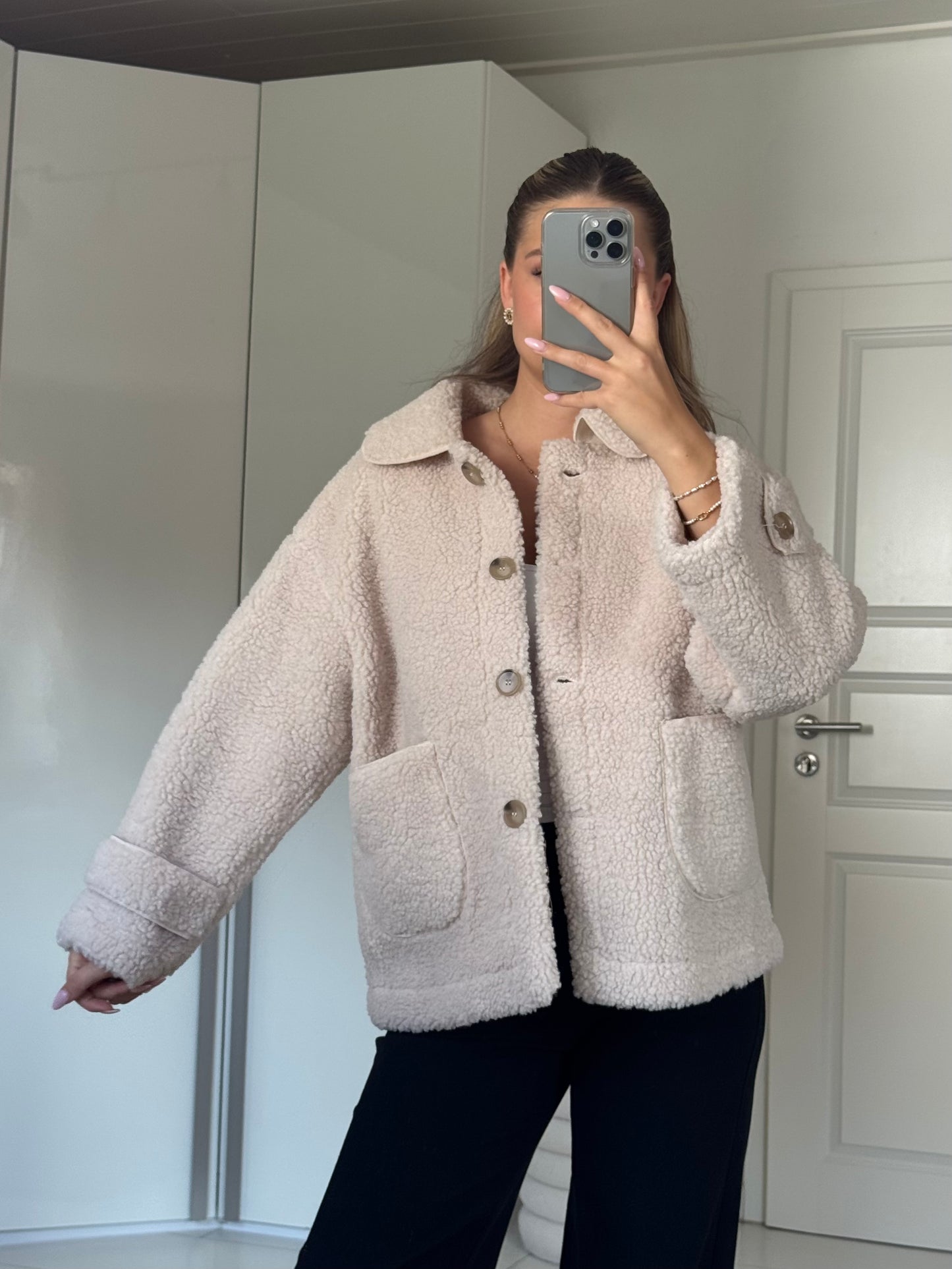 Teddy Jacke - Creme