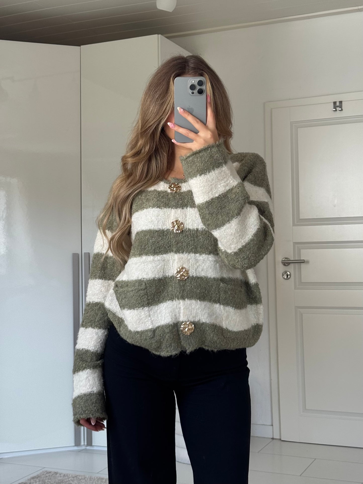 Elegant Stripe Cardigan