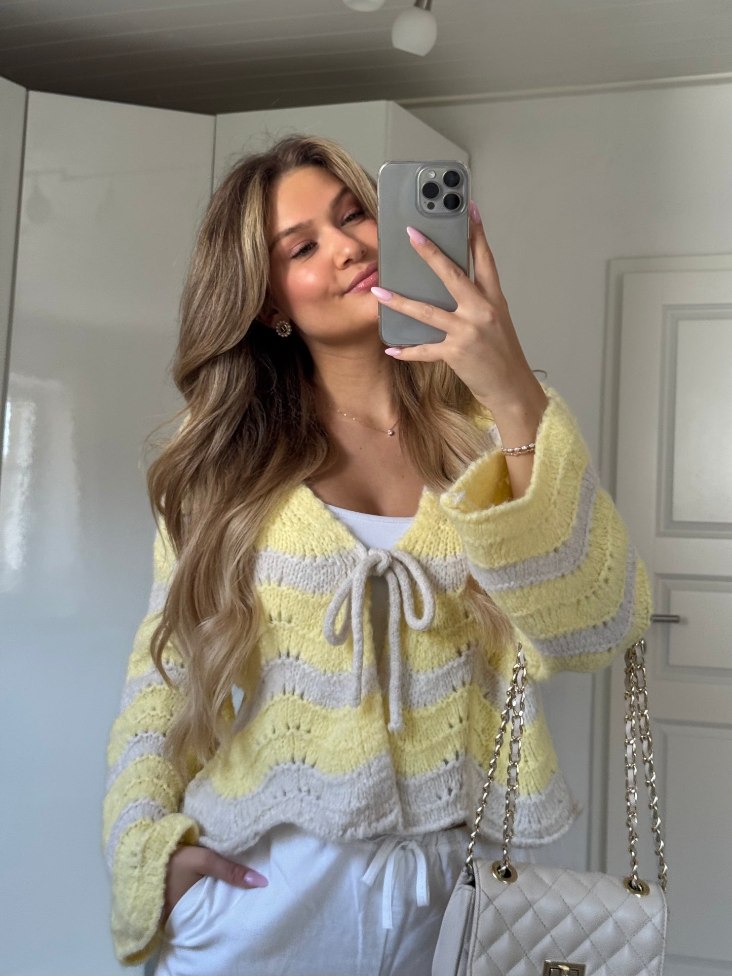 Wave Cardigan - Lemon