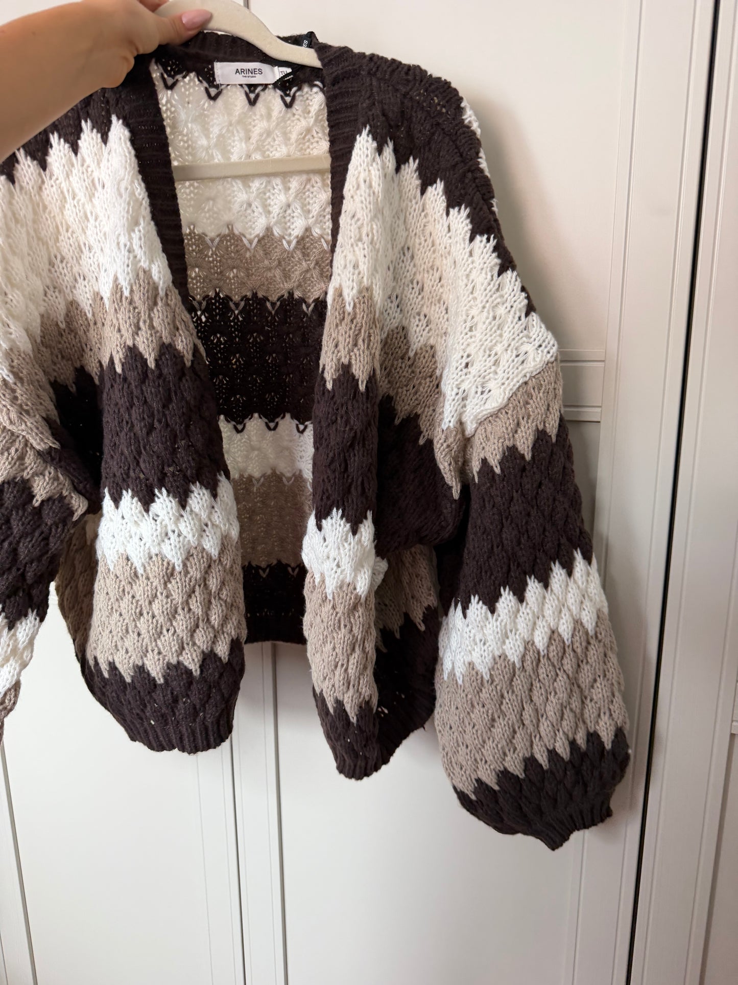 Brownie Streifen Strick Cardigan