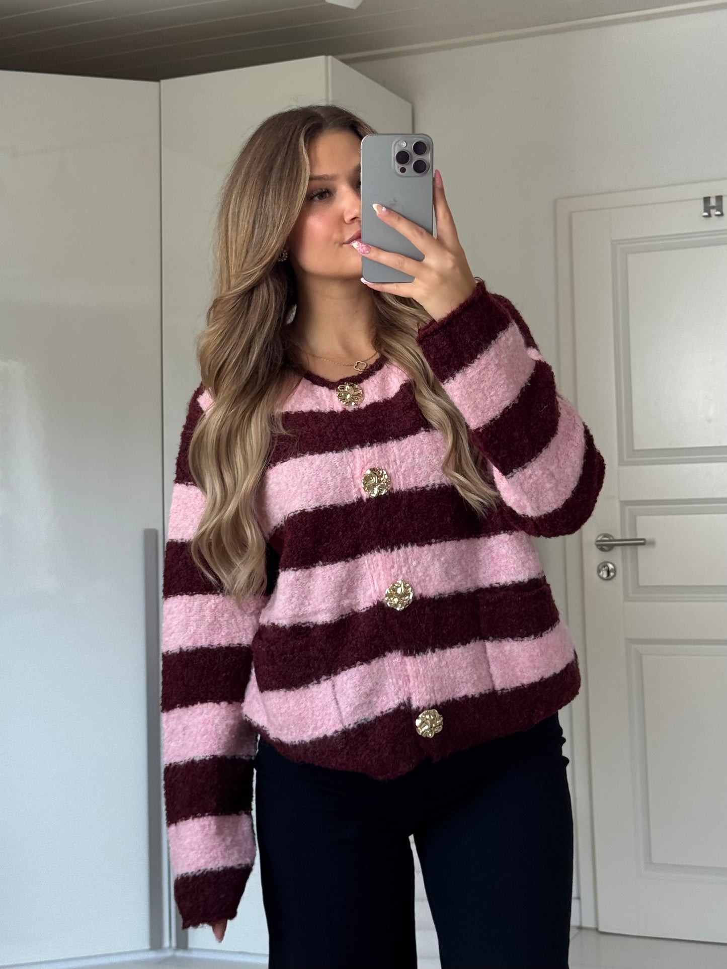 Elegant Stripe Cardigan