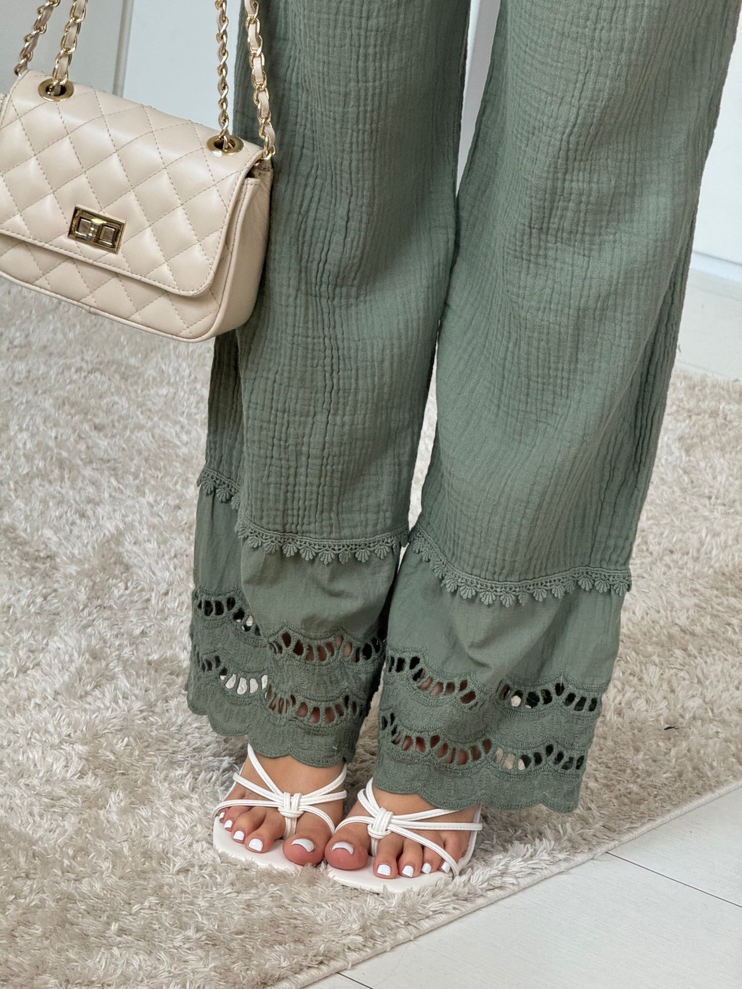 Musselin Set Olive