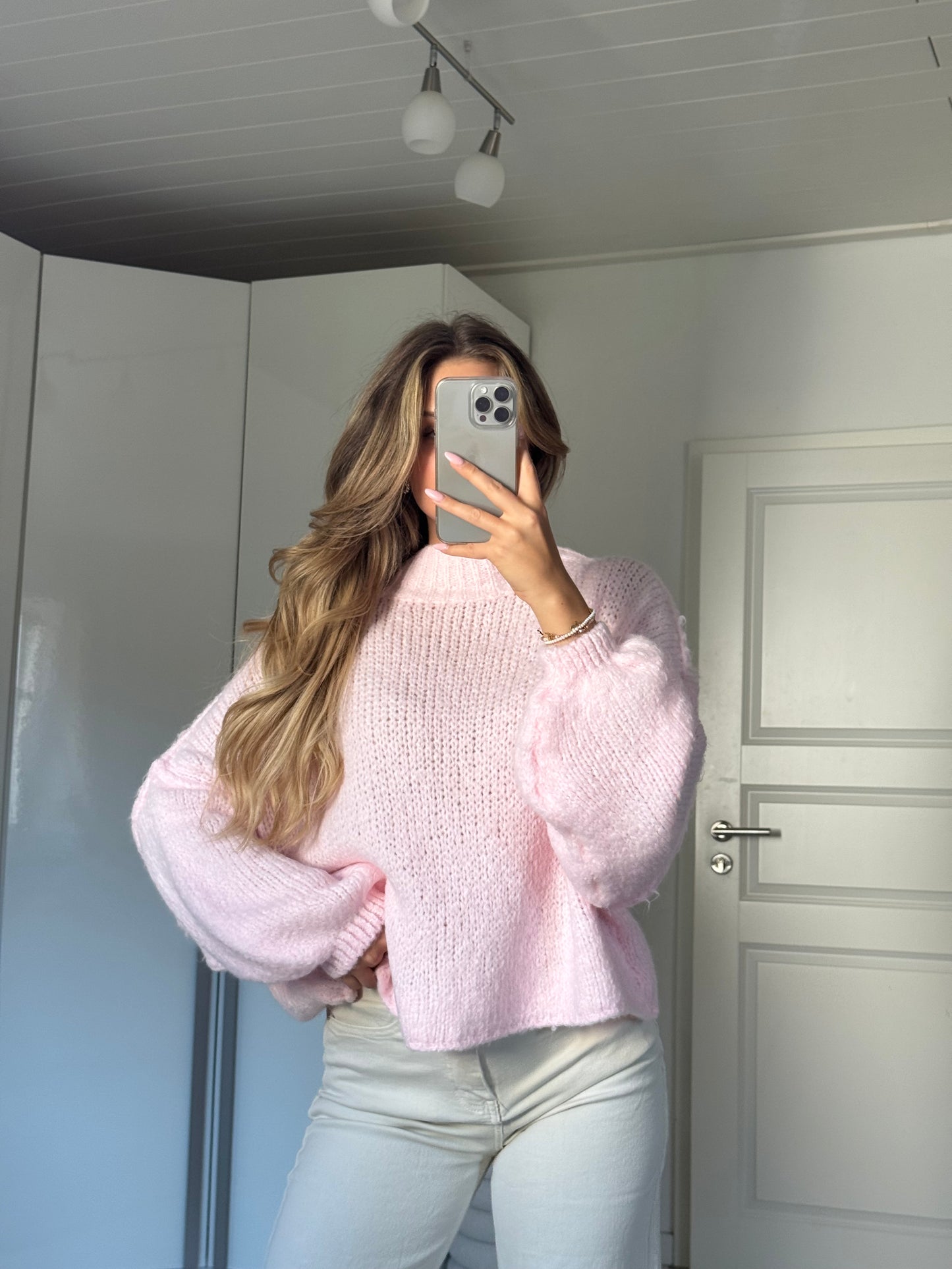 Cozy Strickpullover - Puderrosa