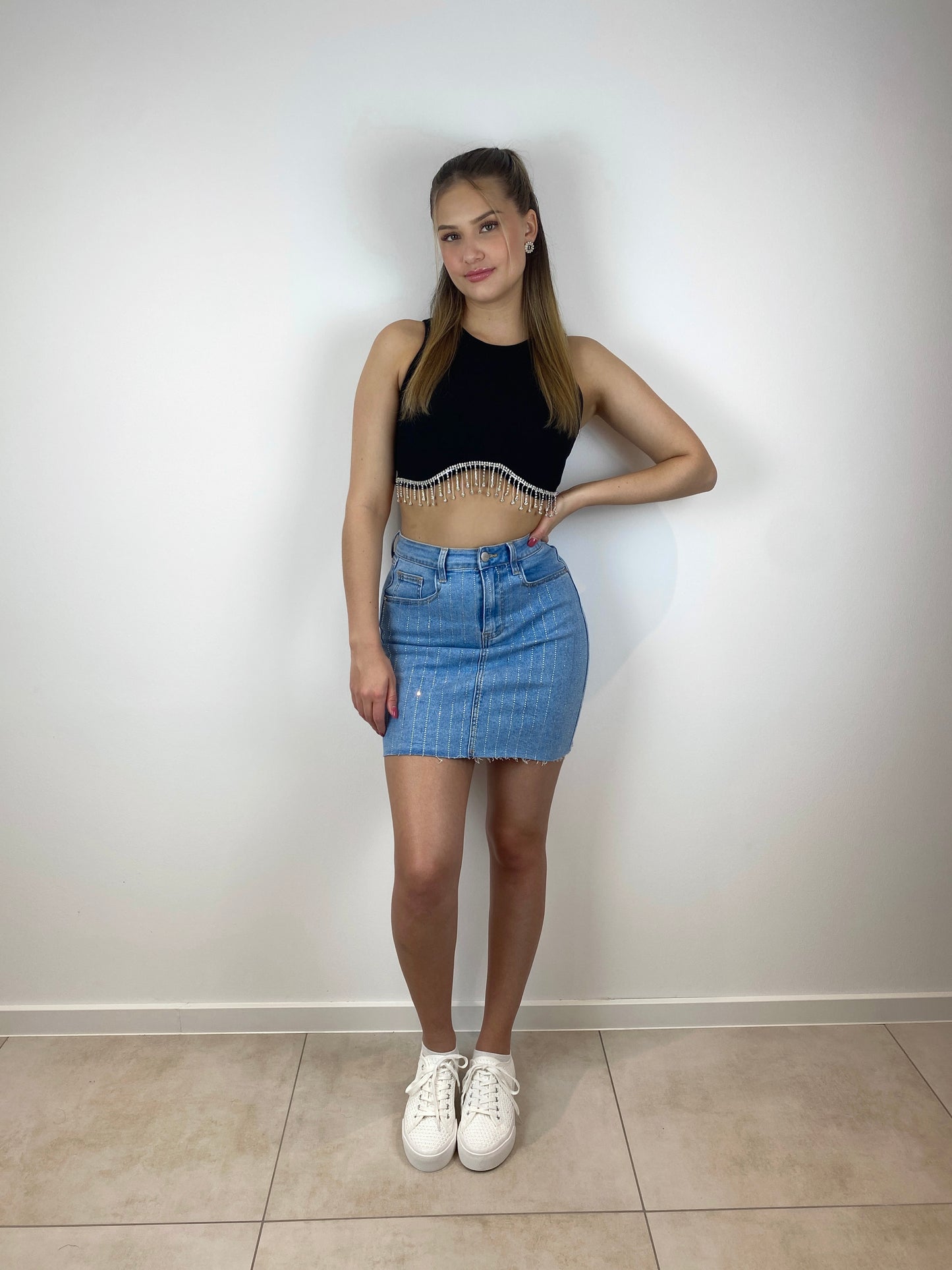 Sparkle Jeansrock