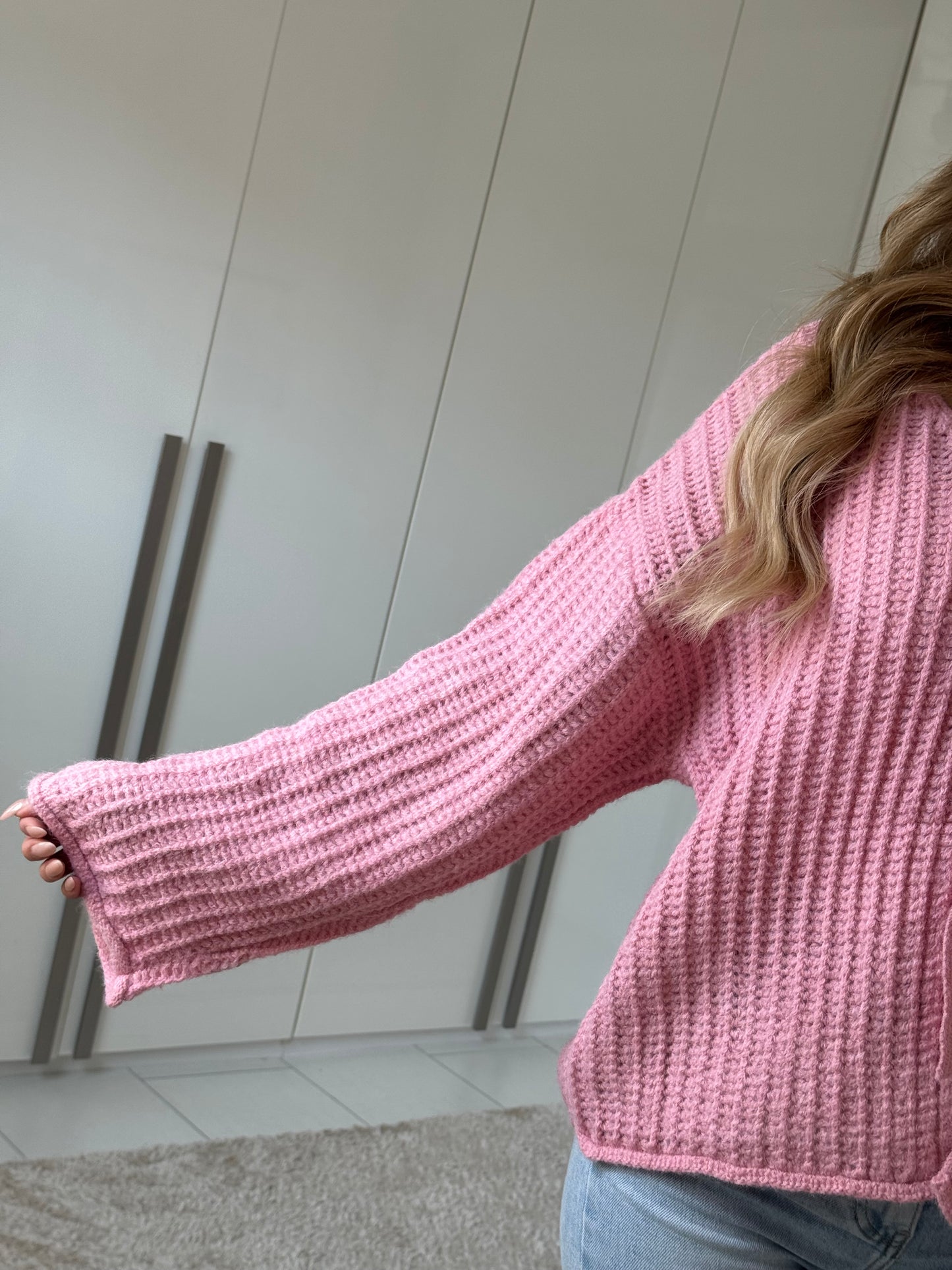 Knoten Cardigan - Rosa