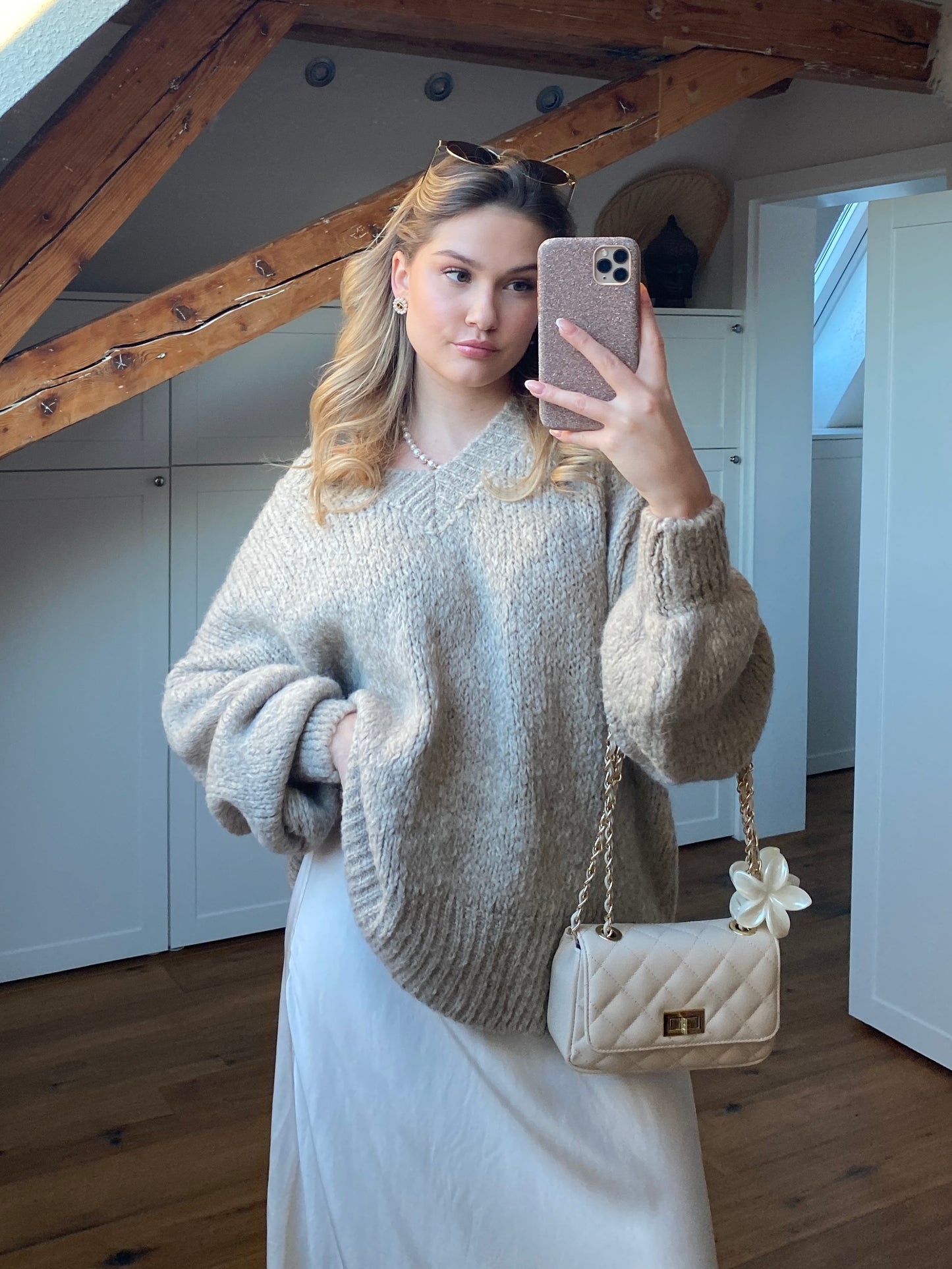 Strickpullover Missy - Taupe