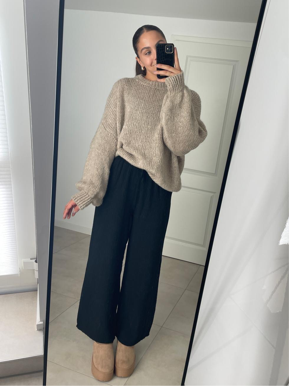 Maxine Strickpullover - taupe