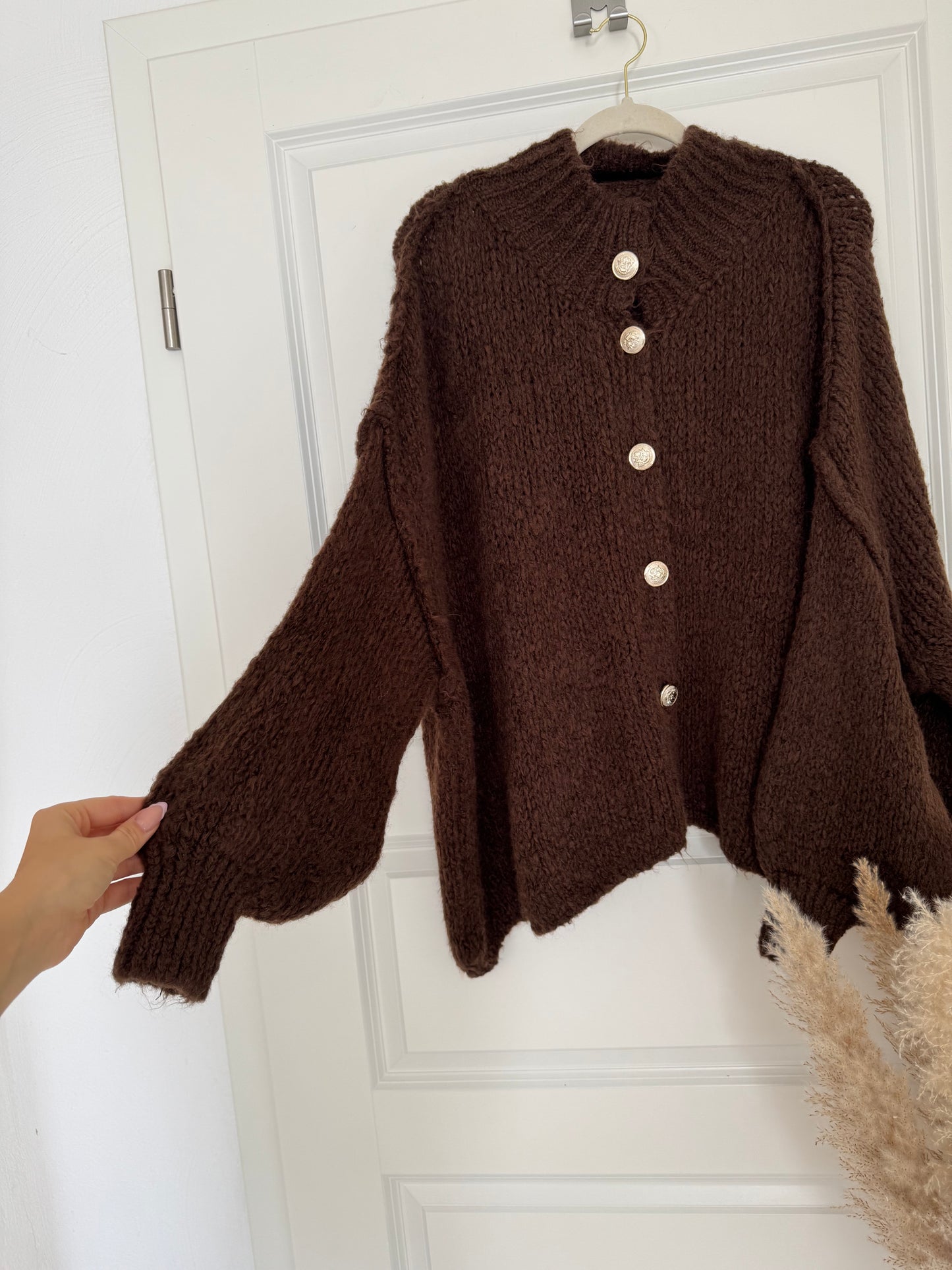 Cozy Strickjacke - Schoko