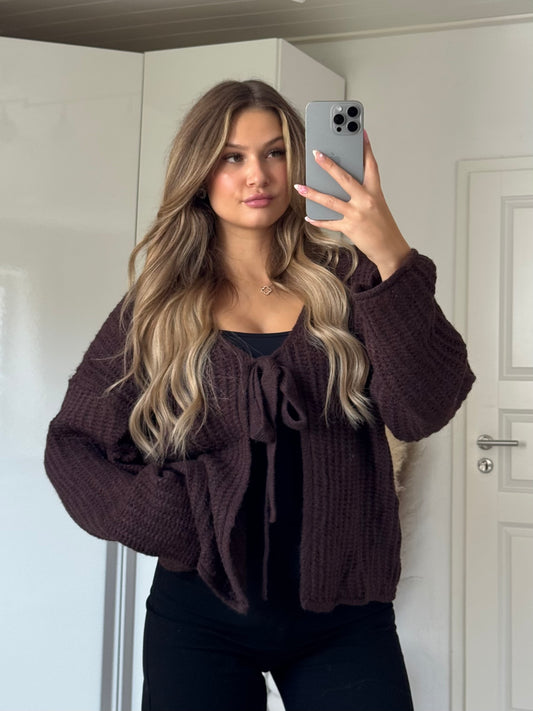 Knoten Cardigan - Braun