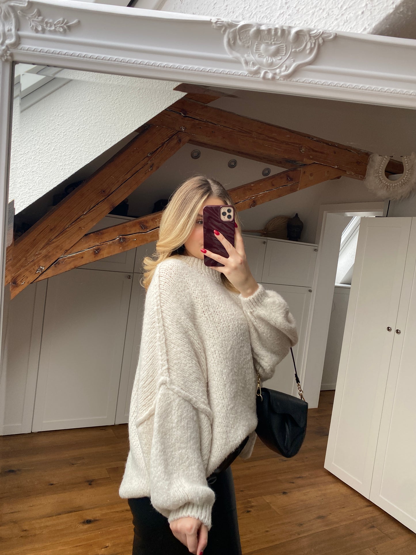 Cozy Strickpullover - Creme
