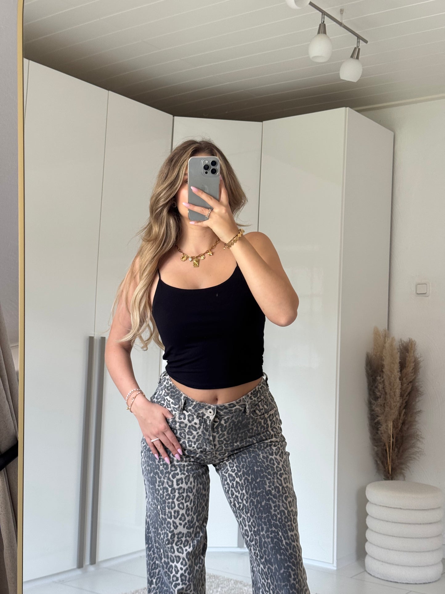 Basic Cropped Top schwarz