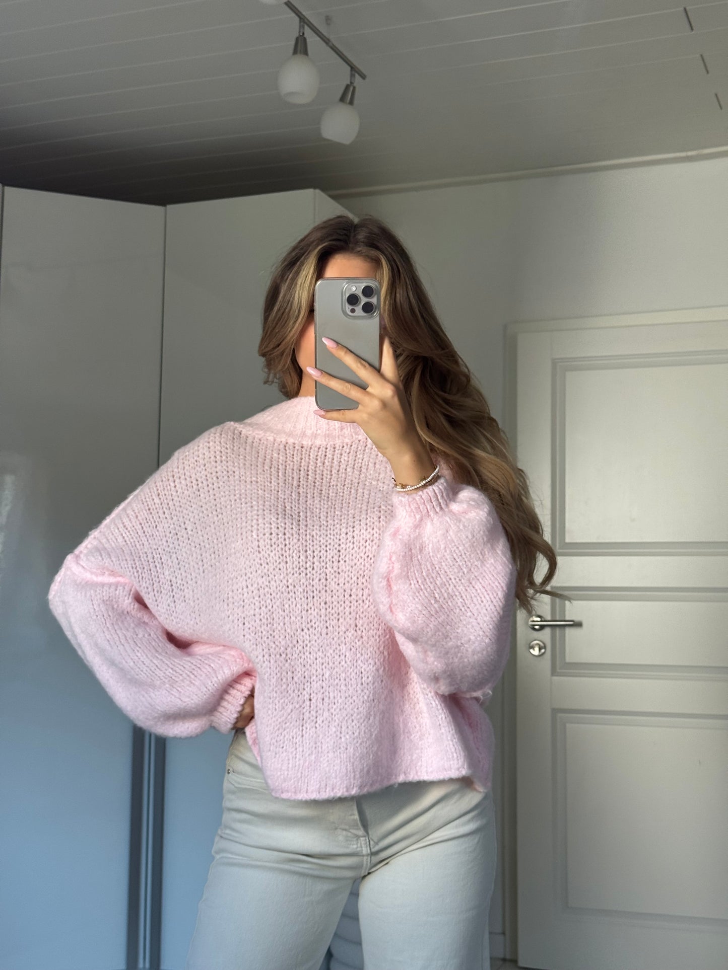 Cozy Strickpullover - Puderrosa