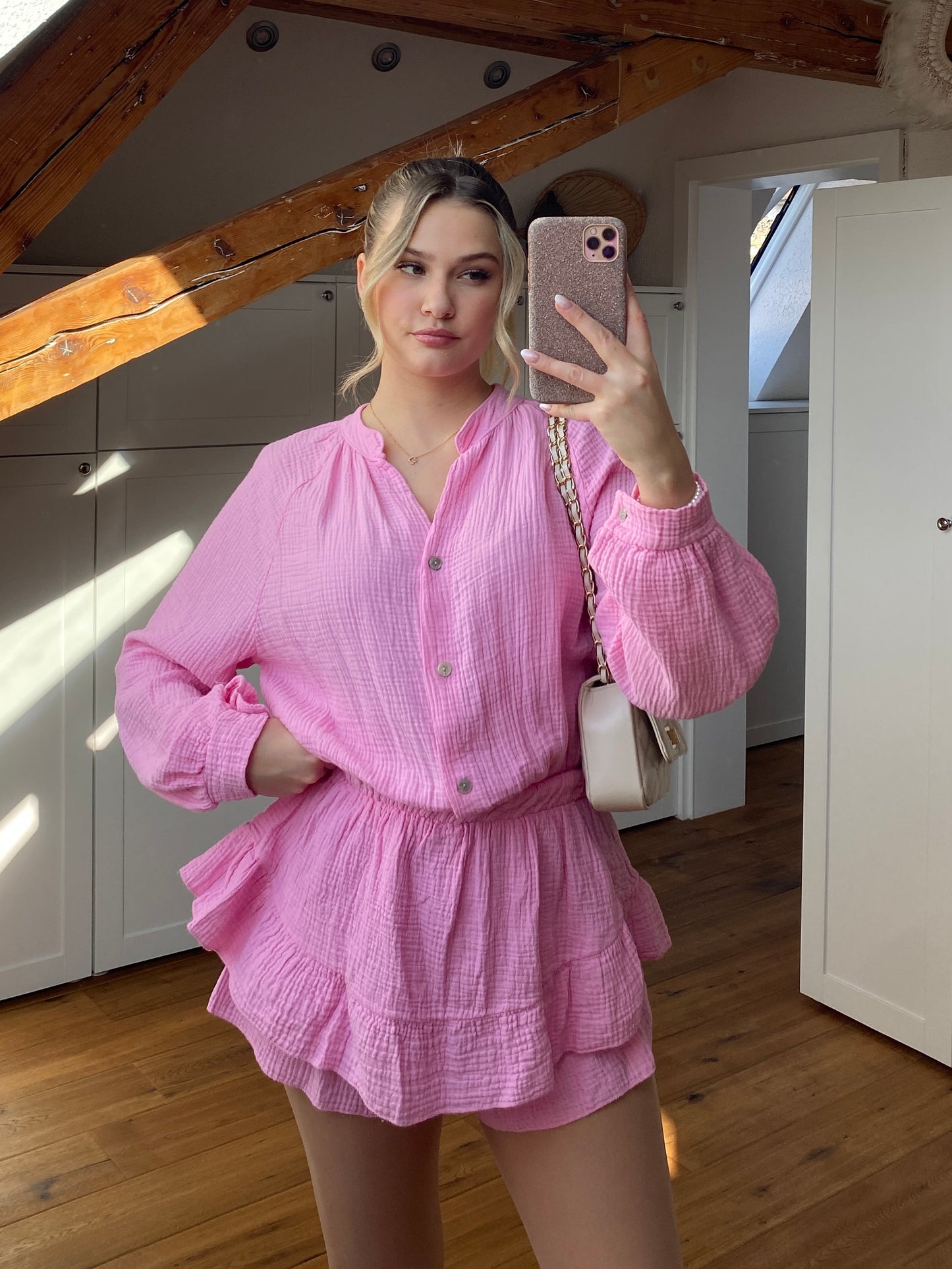 Musselin Jumpsuit - pink
