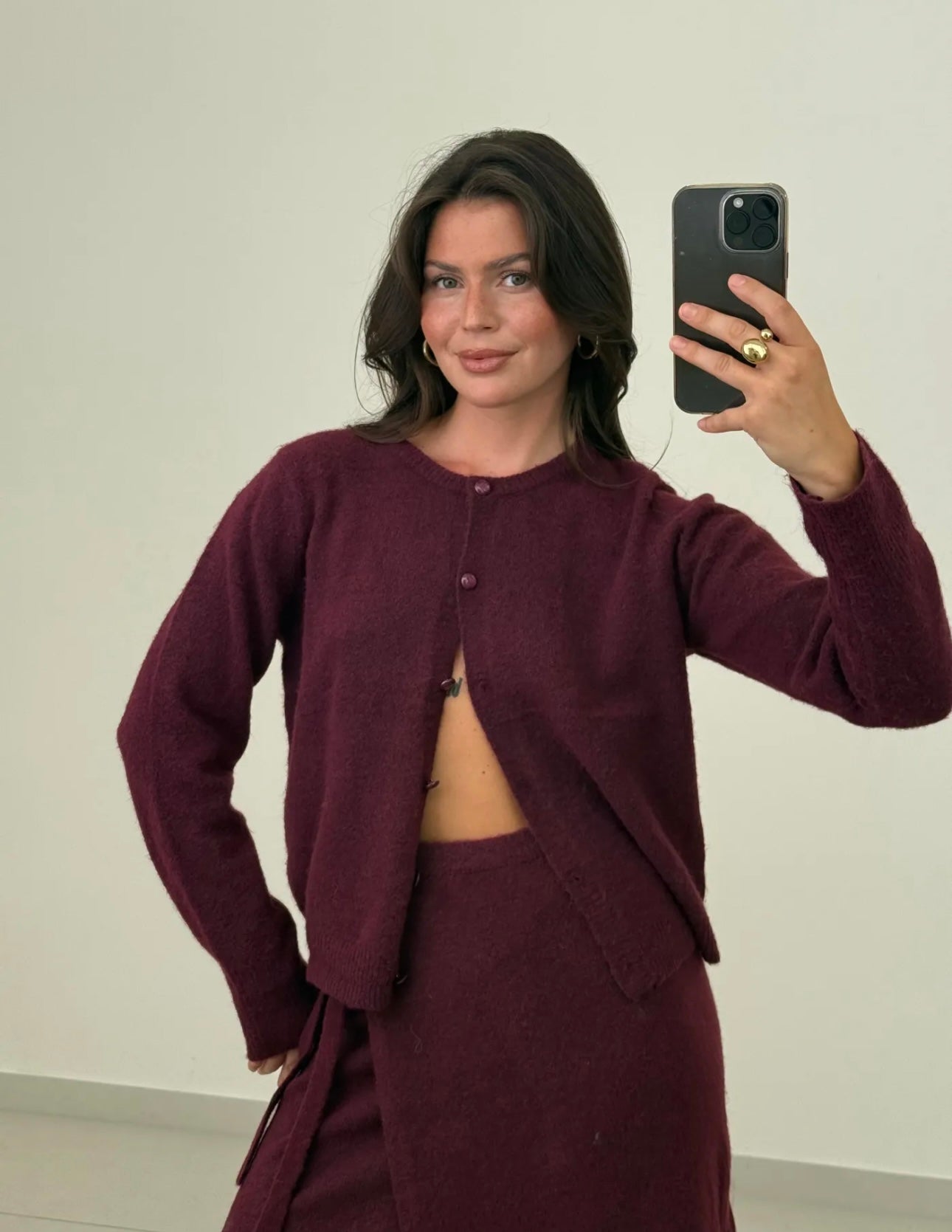 Classy Cardigan - Berry