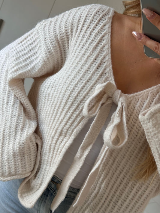 Knoten Cardigan - Ecru