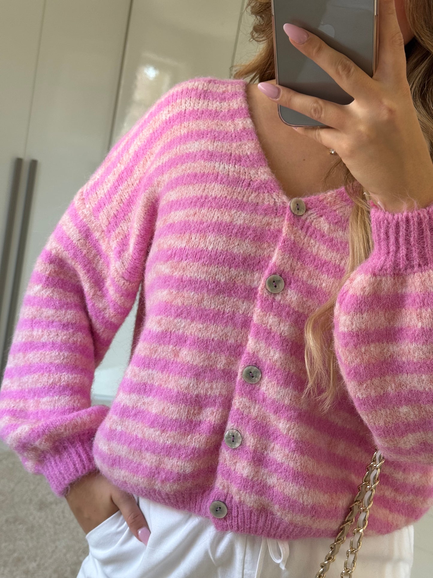 Pure Streifencardigan - Blossom