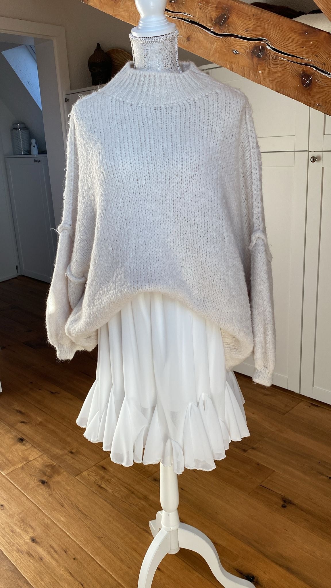 Cozy Strickpullover - Creme
