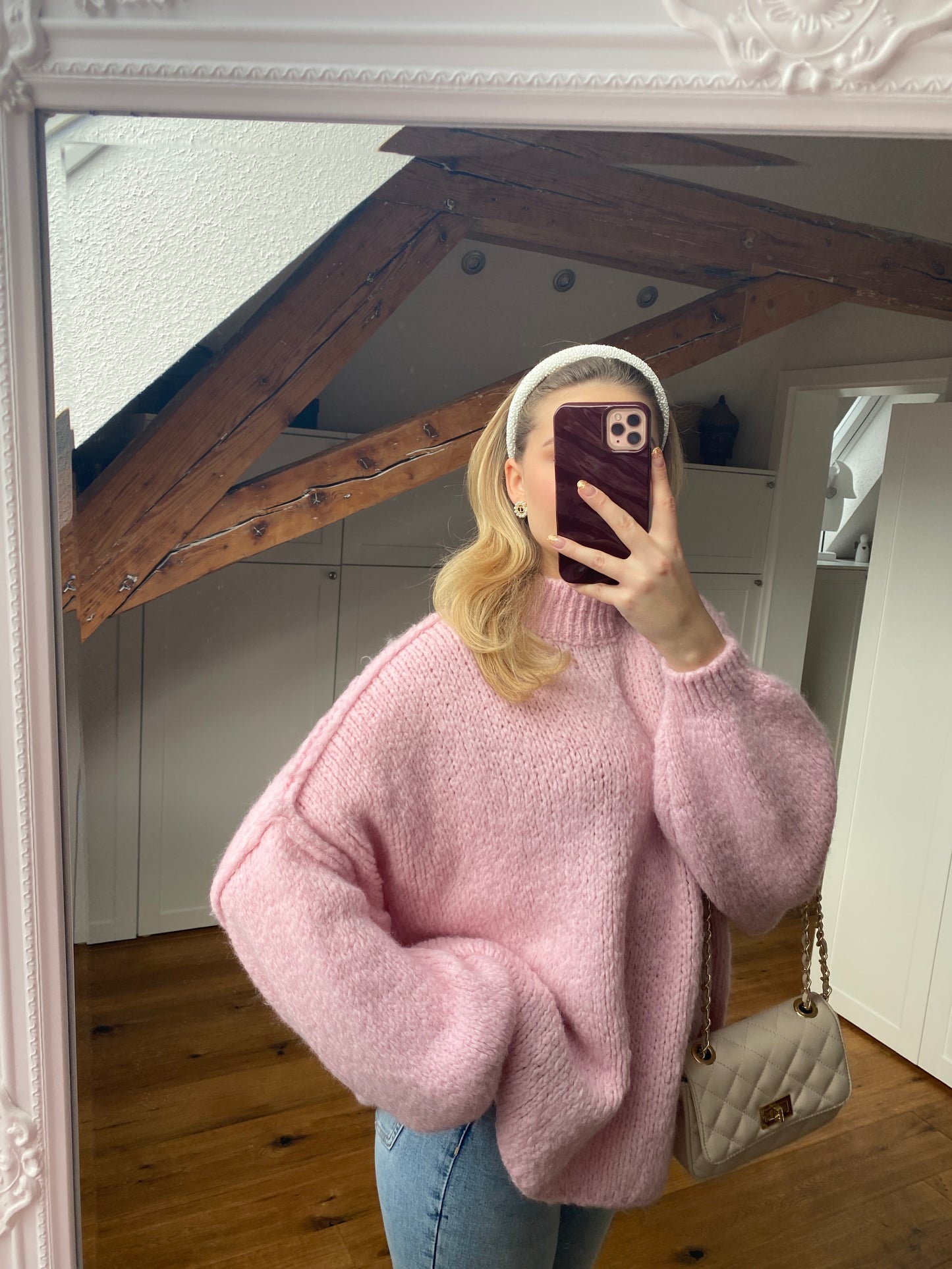 Cozy Strickpullover - Rosa