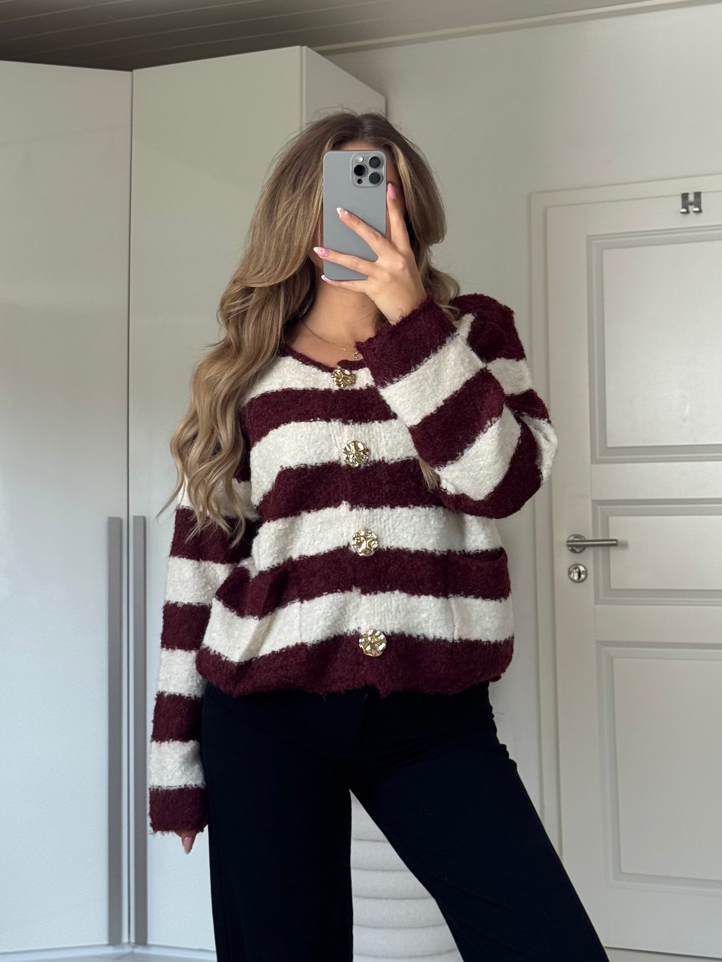 Elegant Stripe Cardigan
