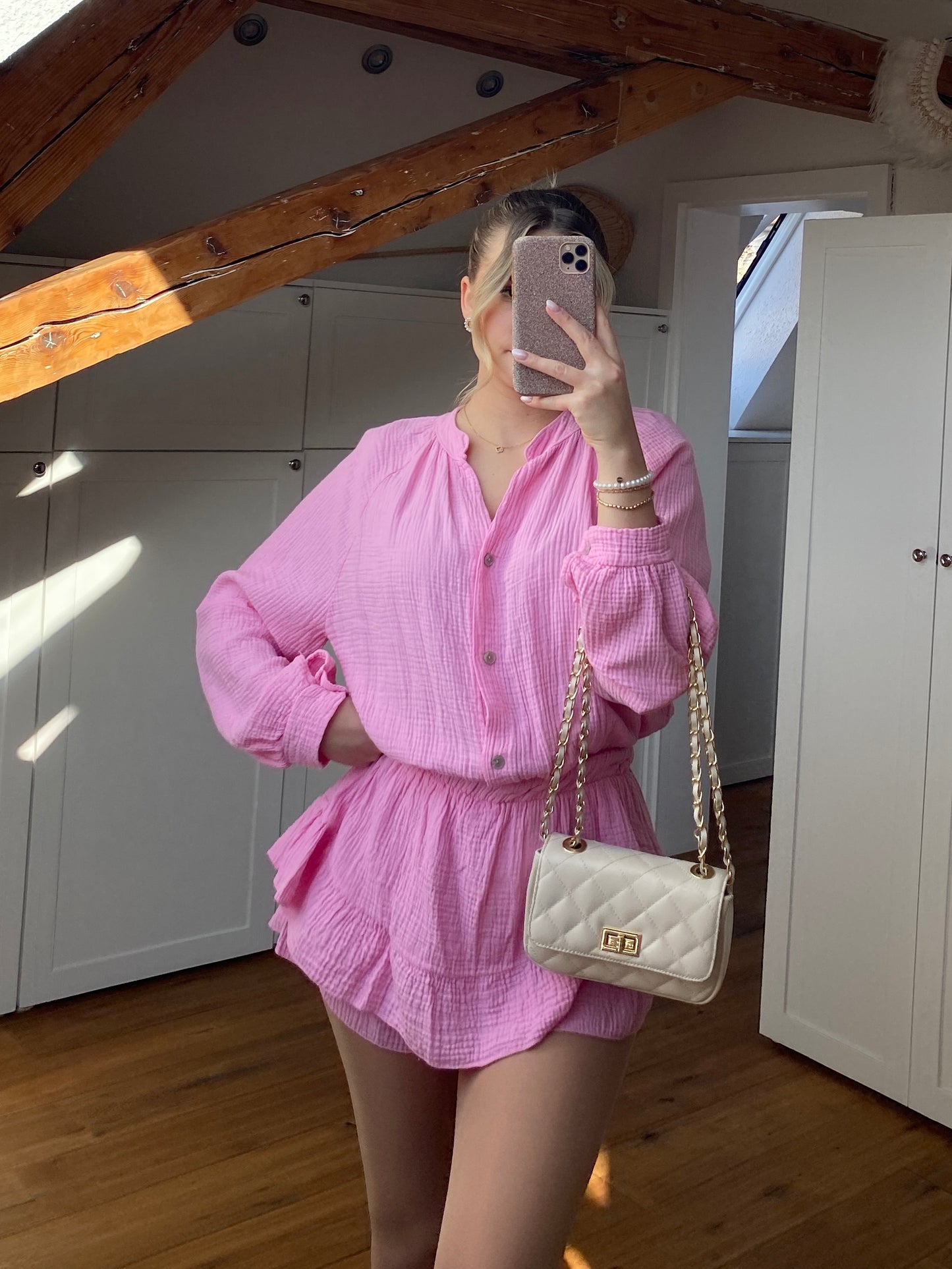 Musselin Jumpsuit - pink