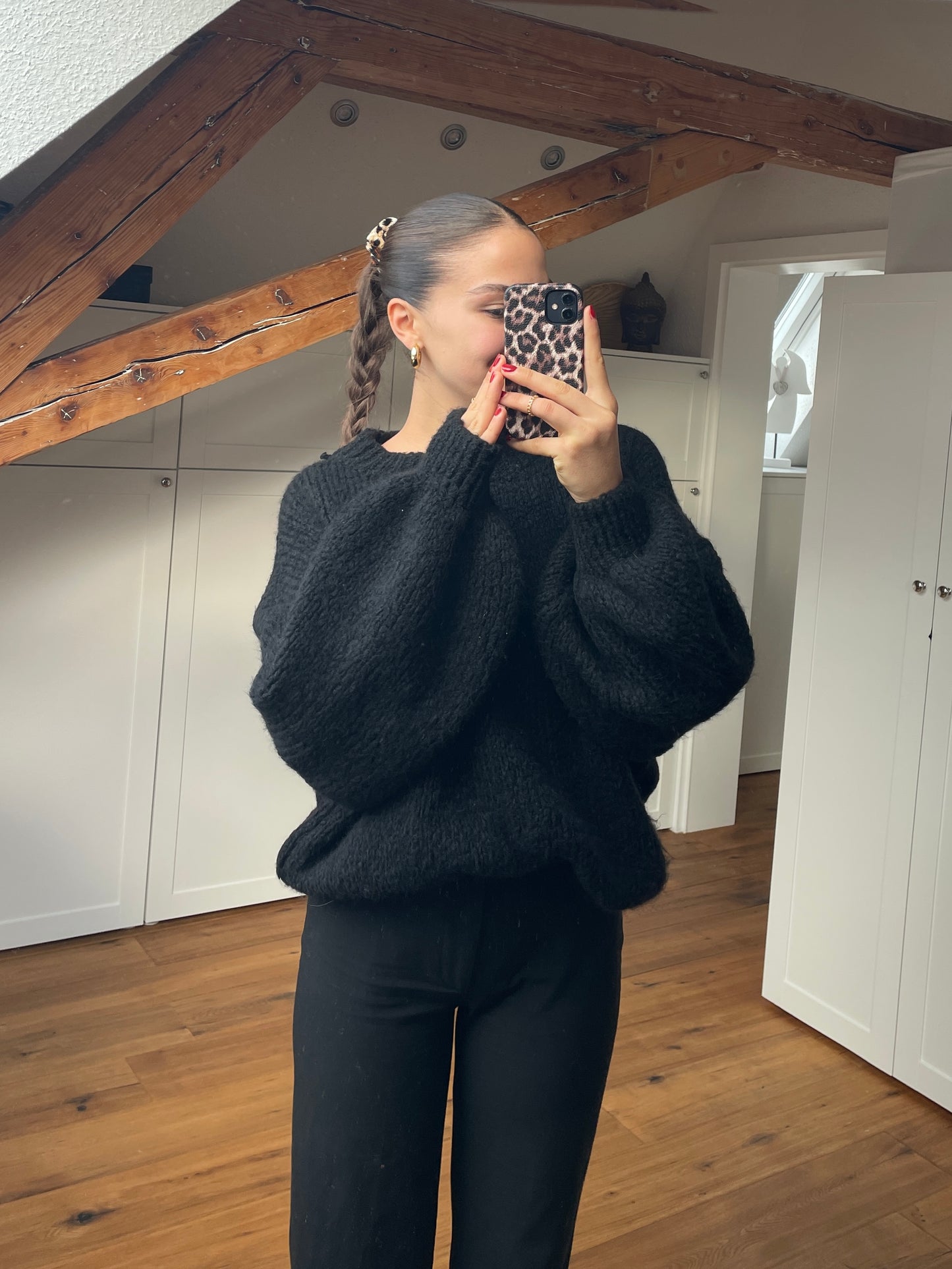 Maxine Strickpullover - schwarz