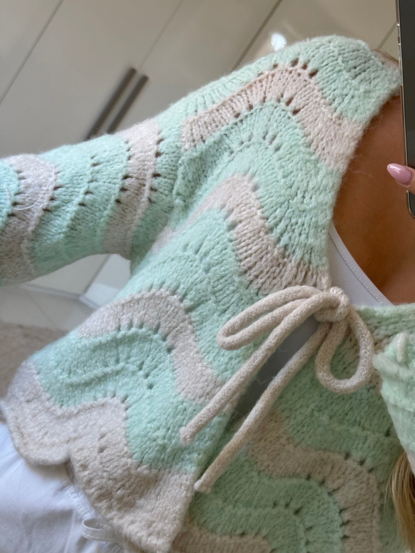 Wave Cardigan- Mint