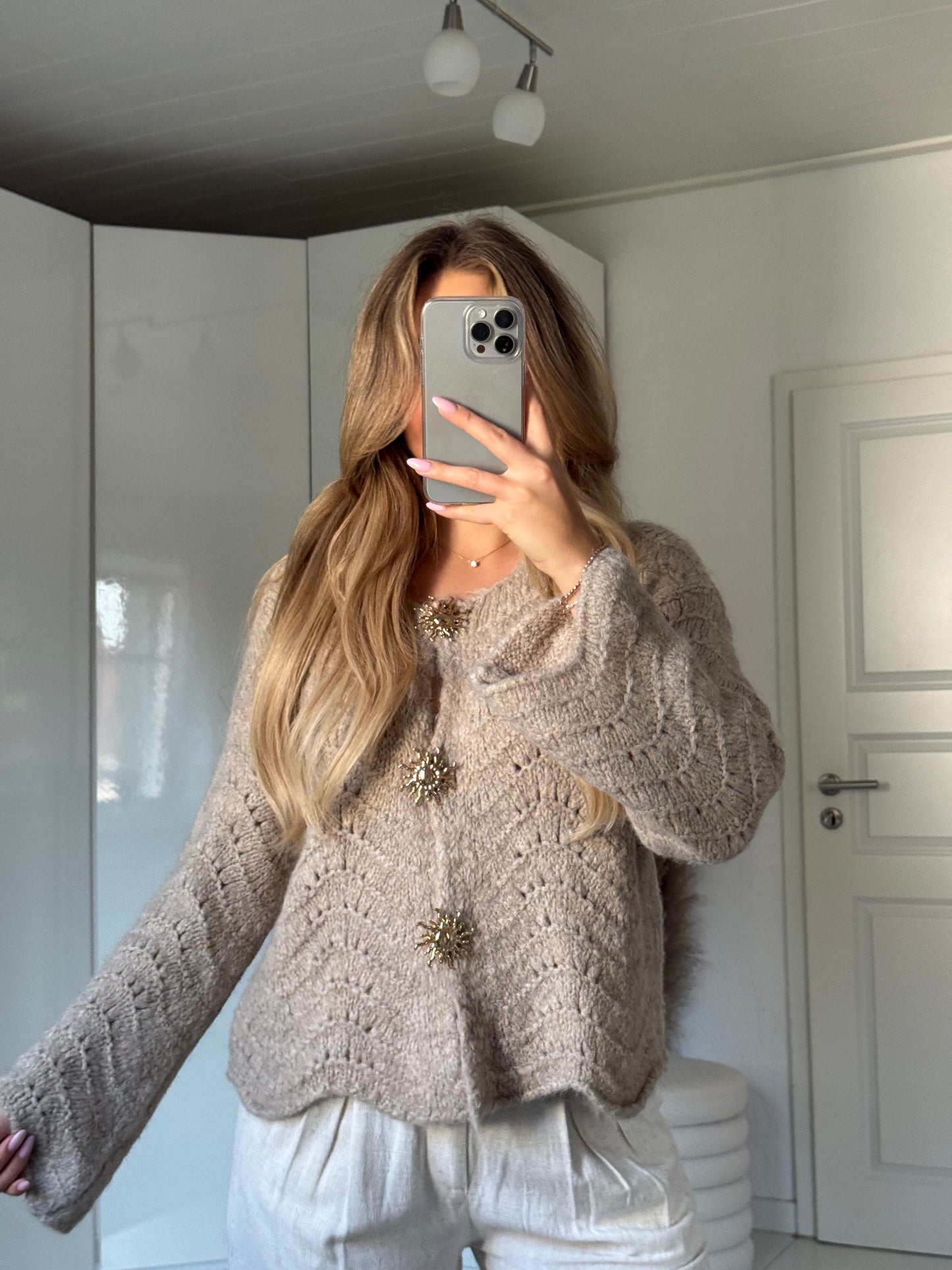 Sunny Wave Cardigan taupe
