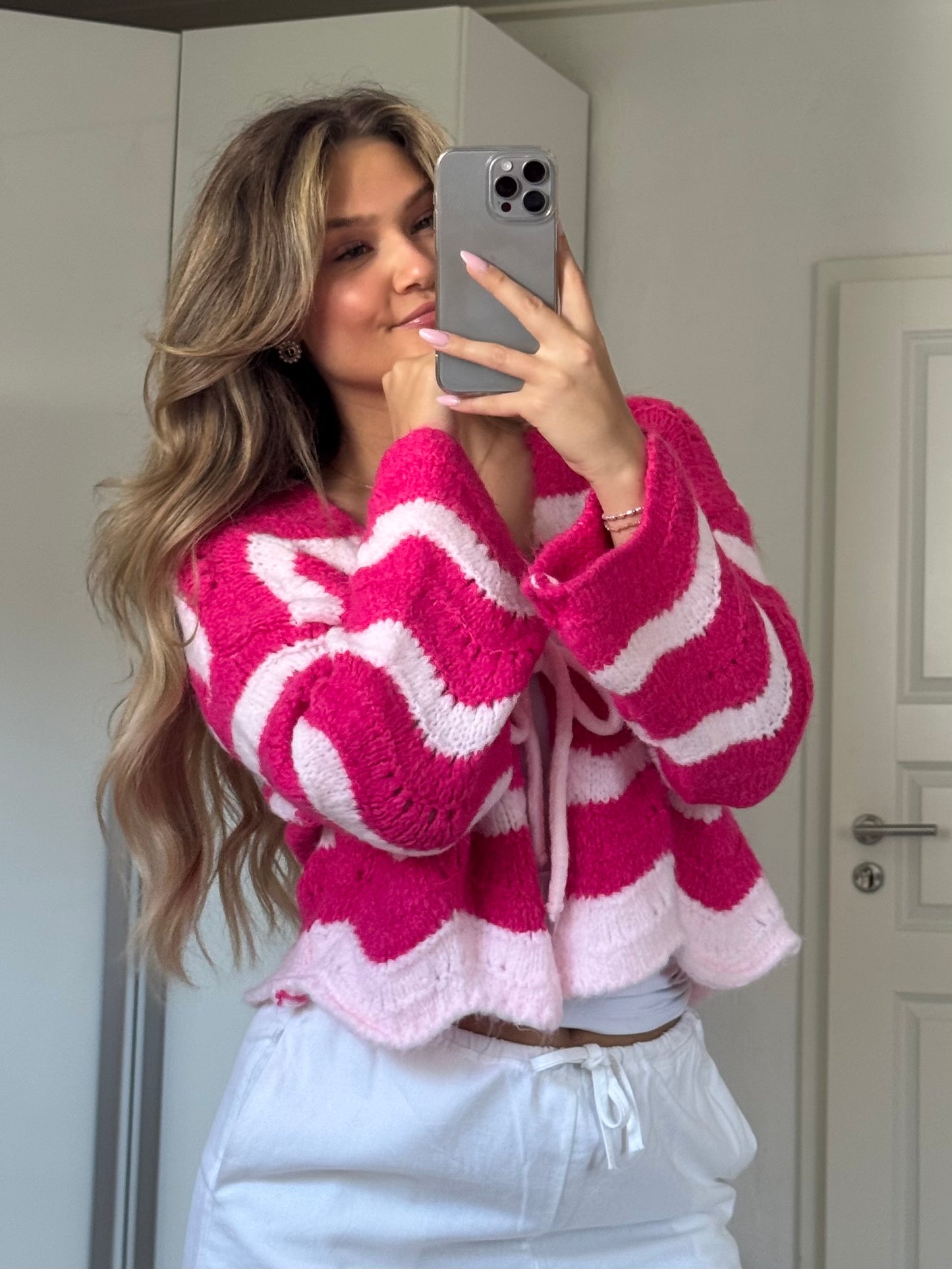 Wave Cardigan - Rose