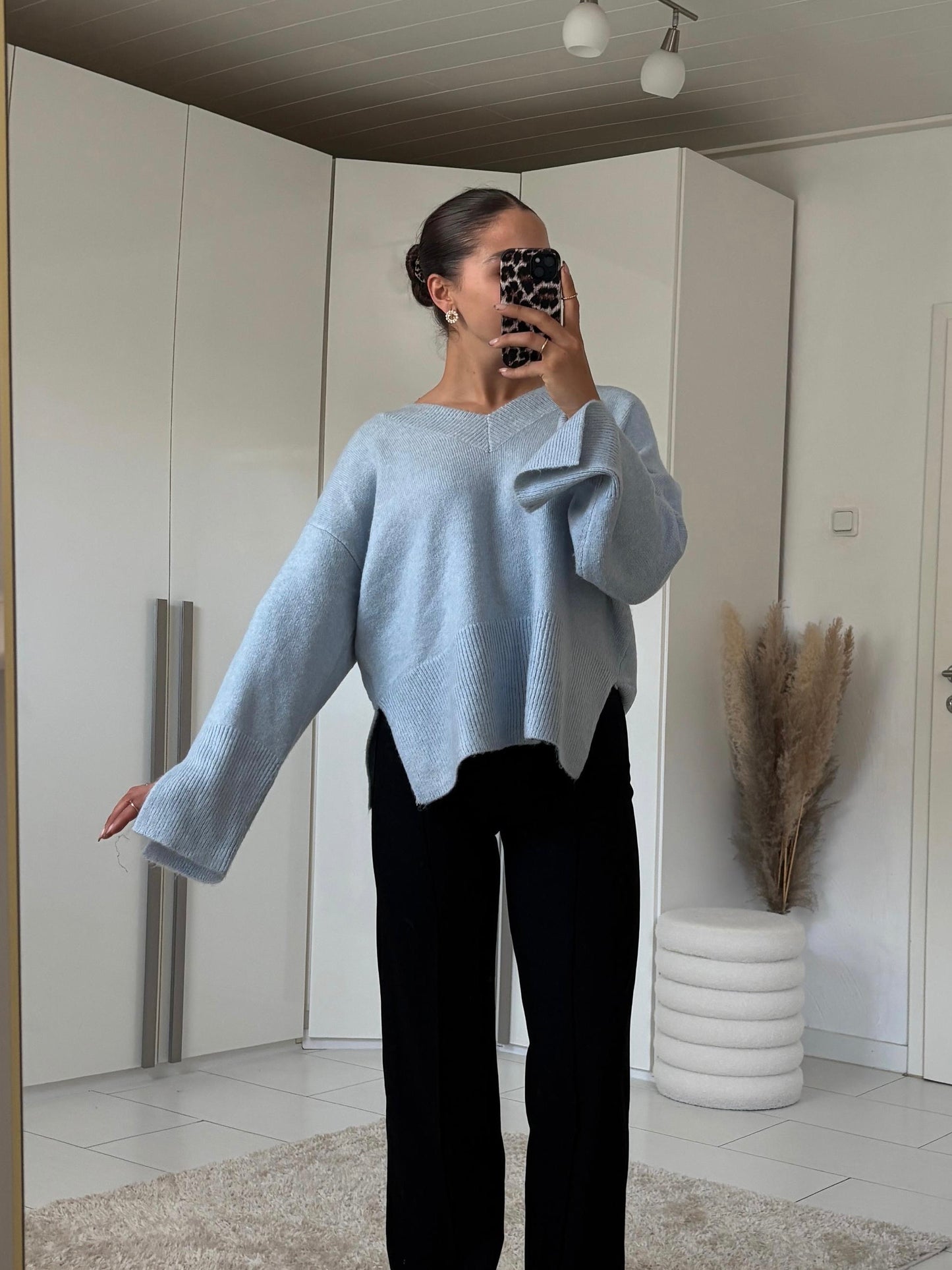Softie V-Pullover hellblau