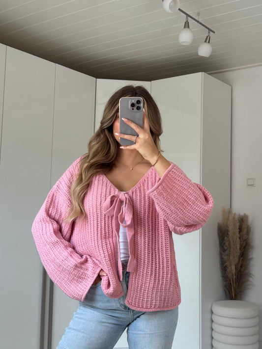 Knoten Cardigan - Rosa