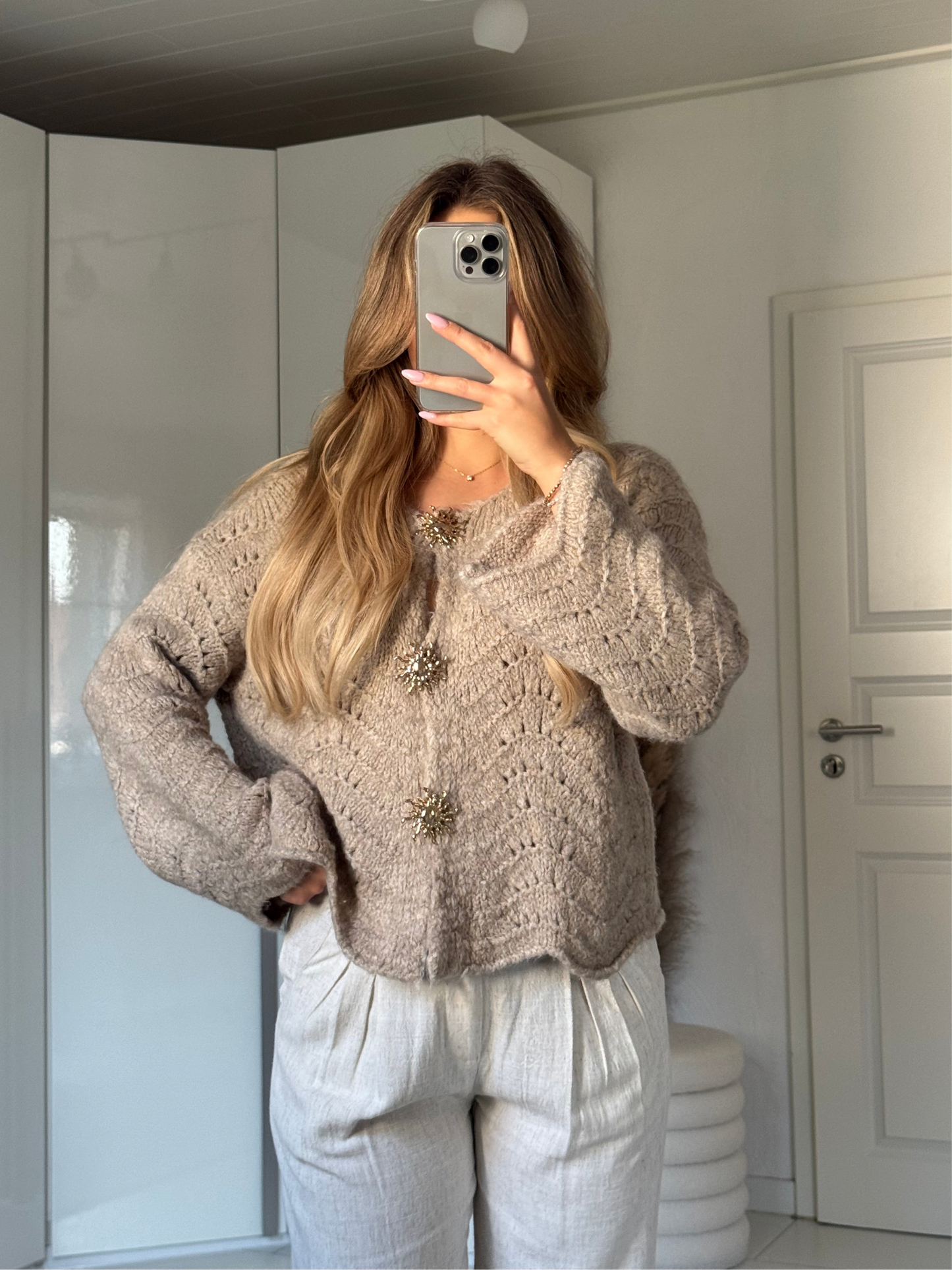 Sunny Wave Cardigan taupe