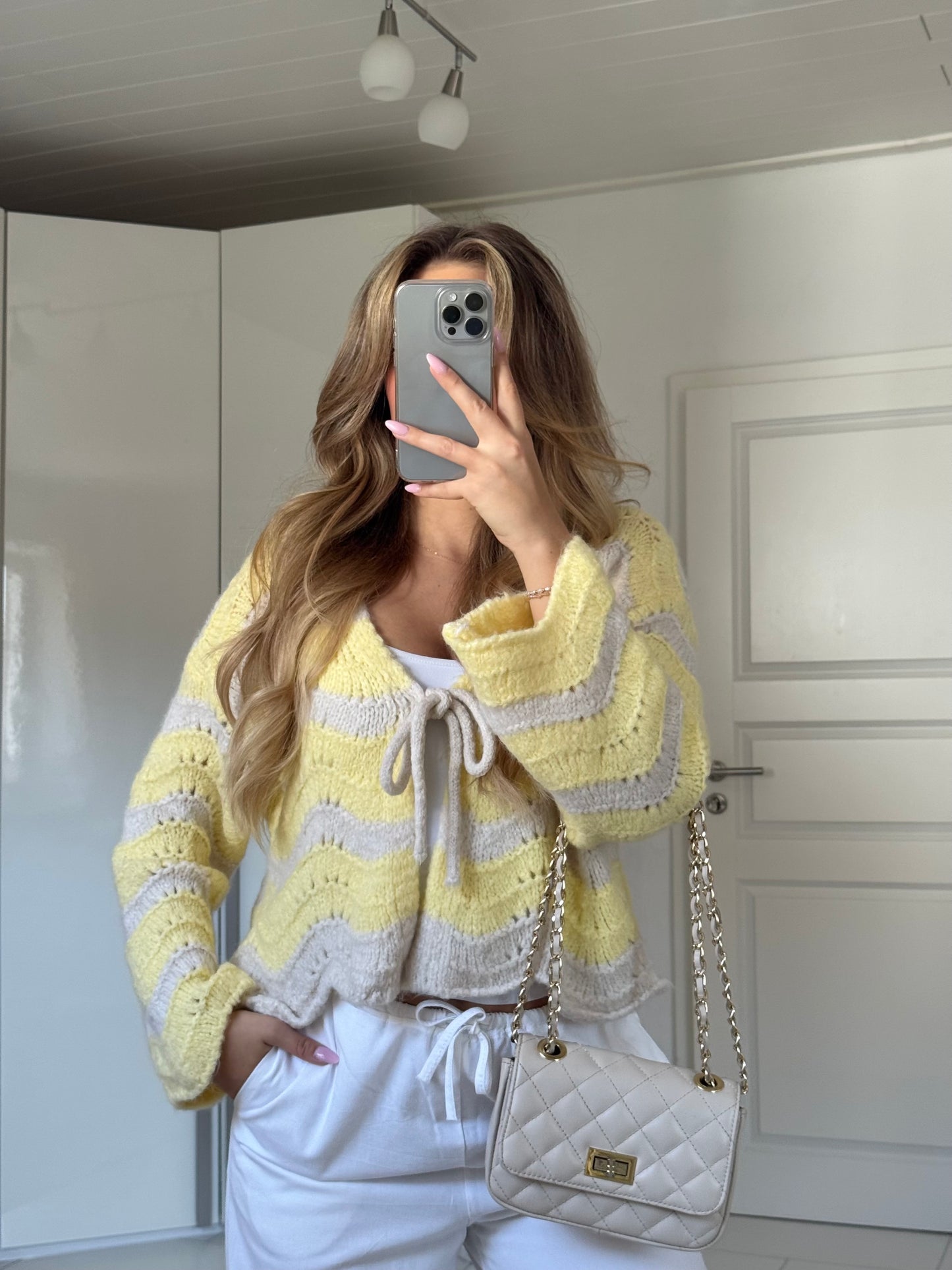 Wave Cardigan - Lemon