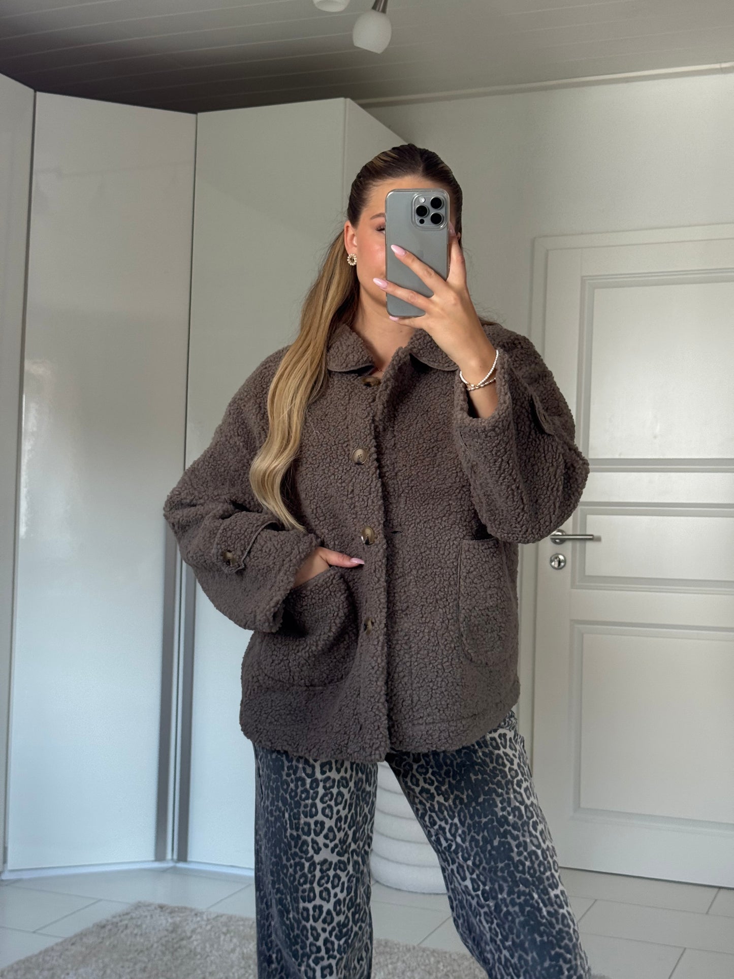 Teddy Jacke - Taupe