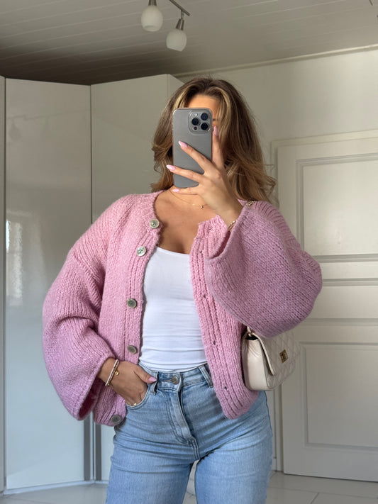 Cozy Everyday Cardigan - Rosa
