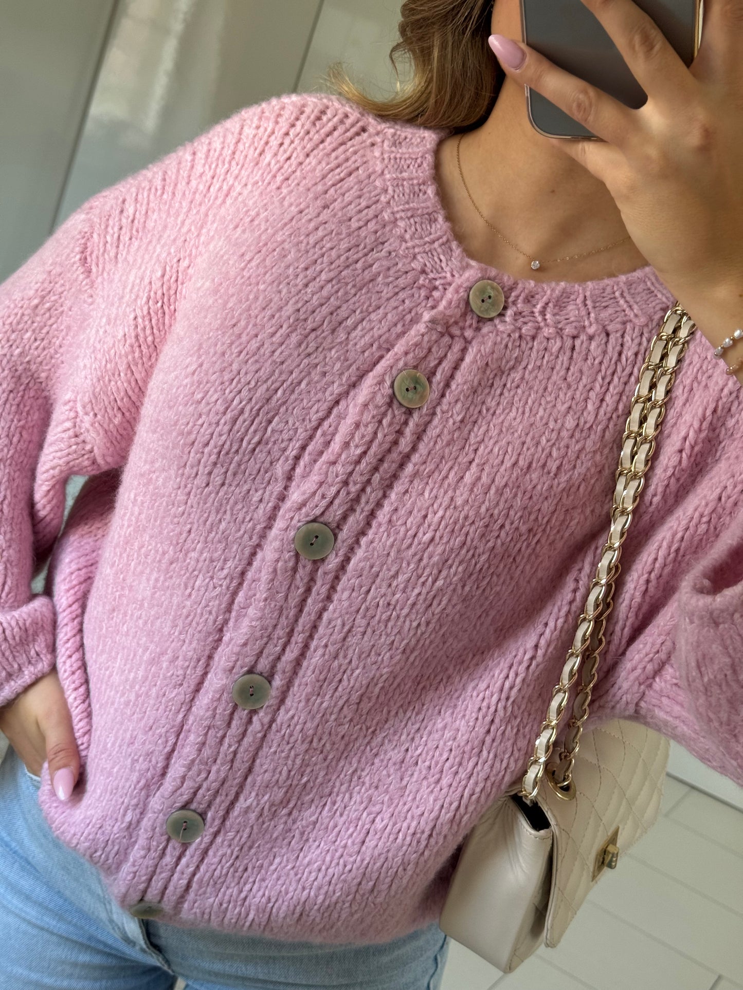 Cozy Everyday Cardigan - Rosa