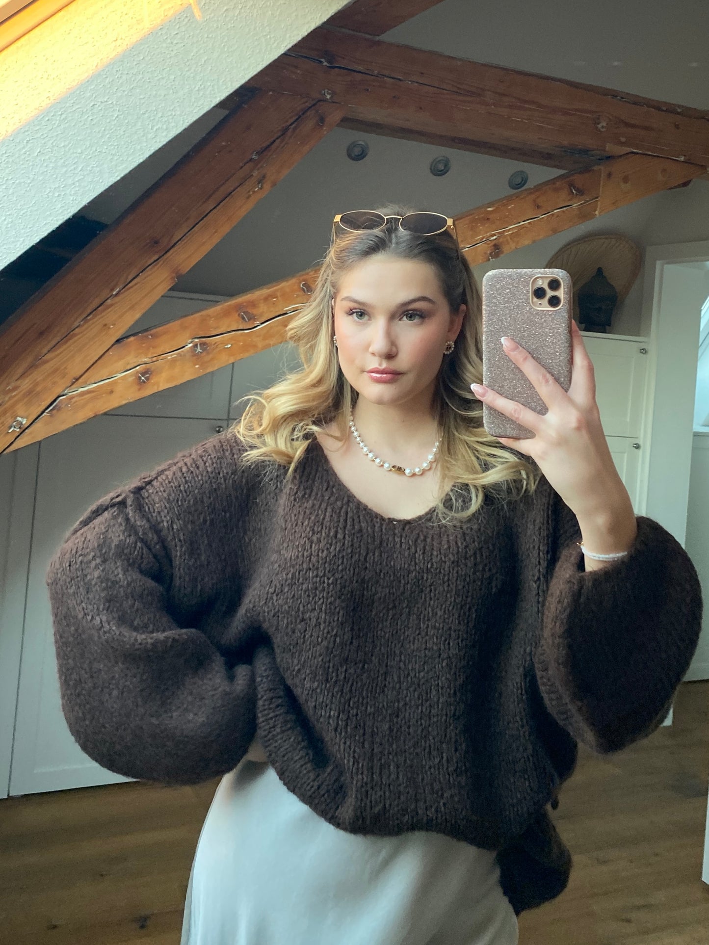 Mila Strickpullover - Schoko