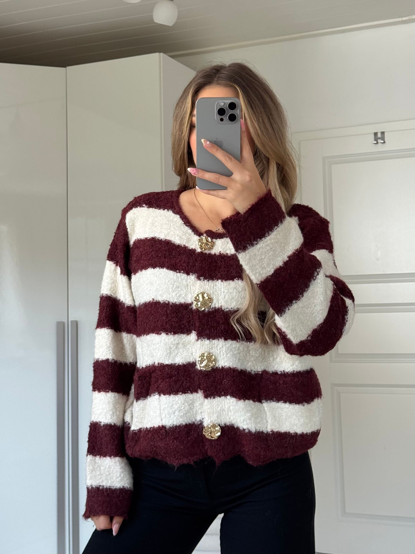 Elegant Stripe Cardigan