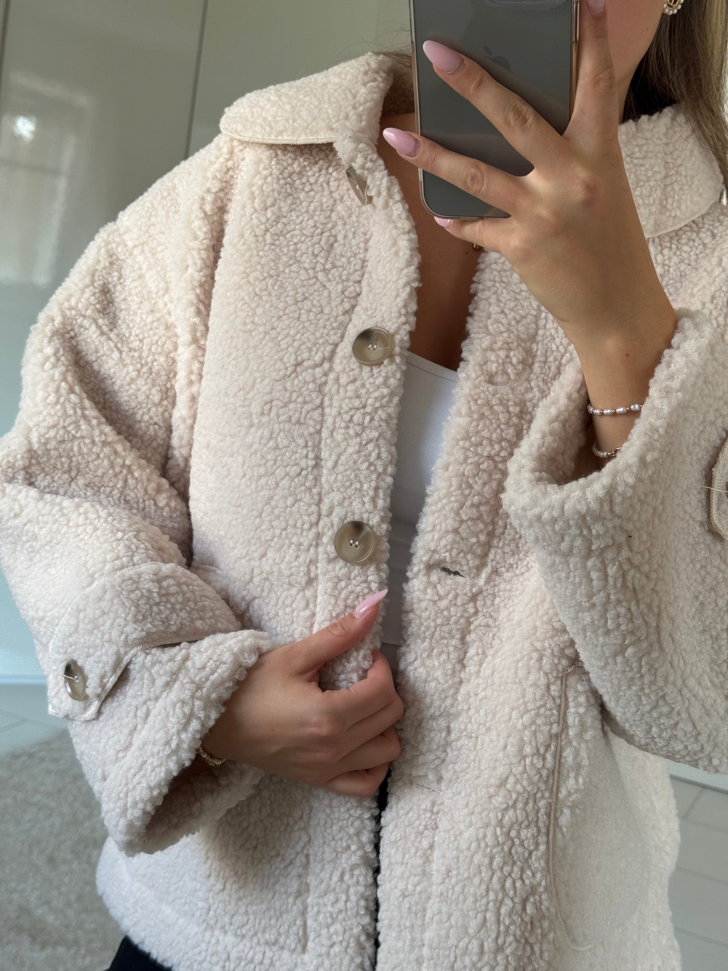 Teddy Jacke - Creme