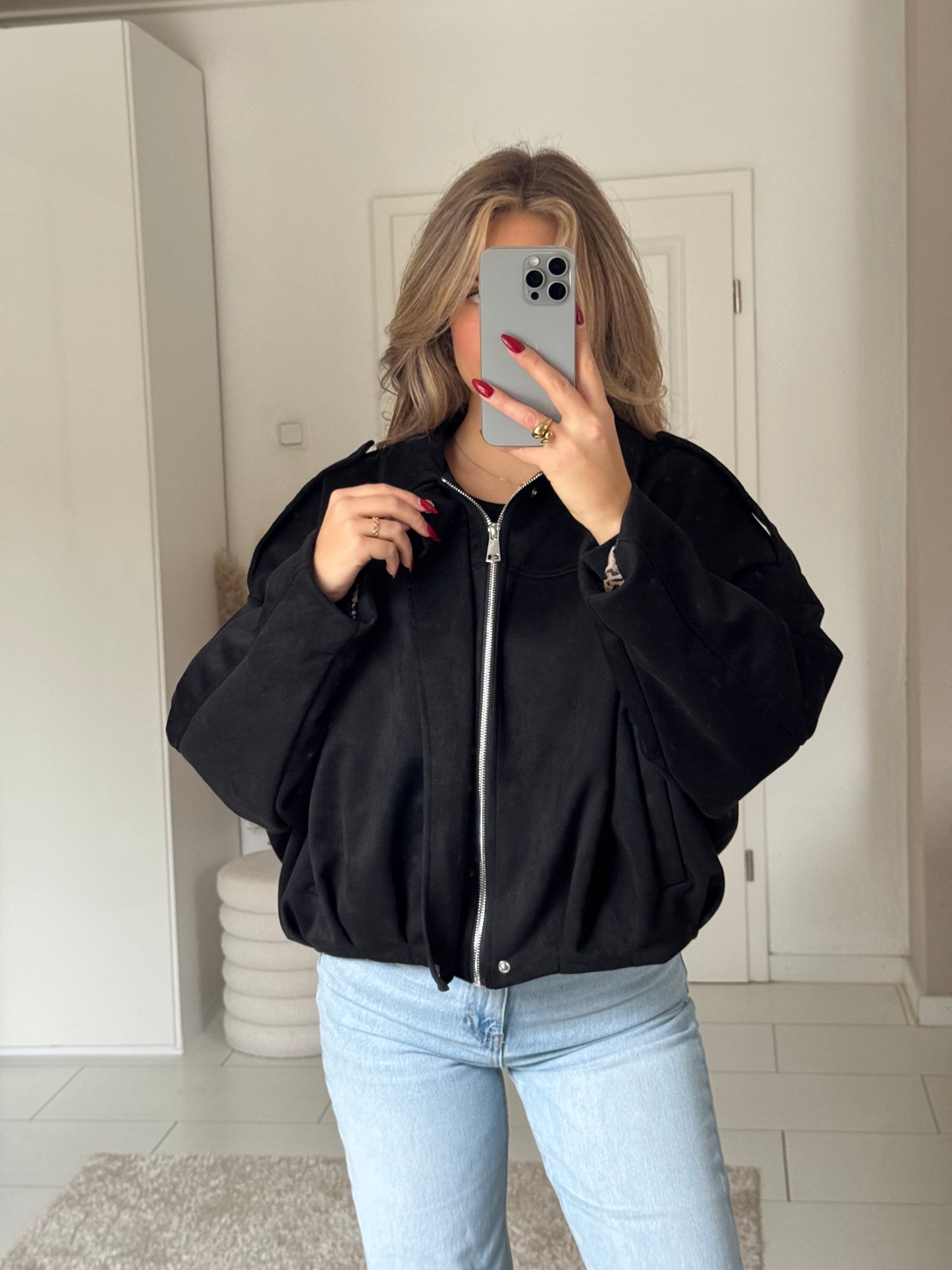 Wildlederoptik Jacke