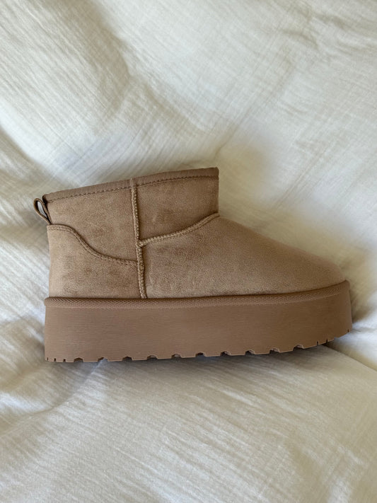 Plattform Boots - Light Brown