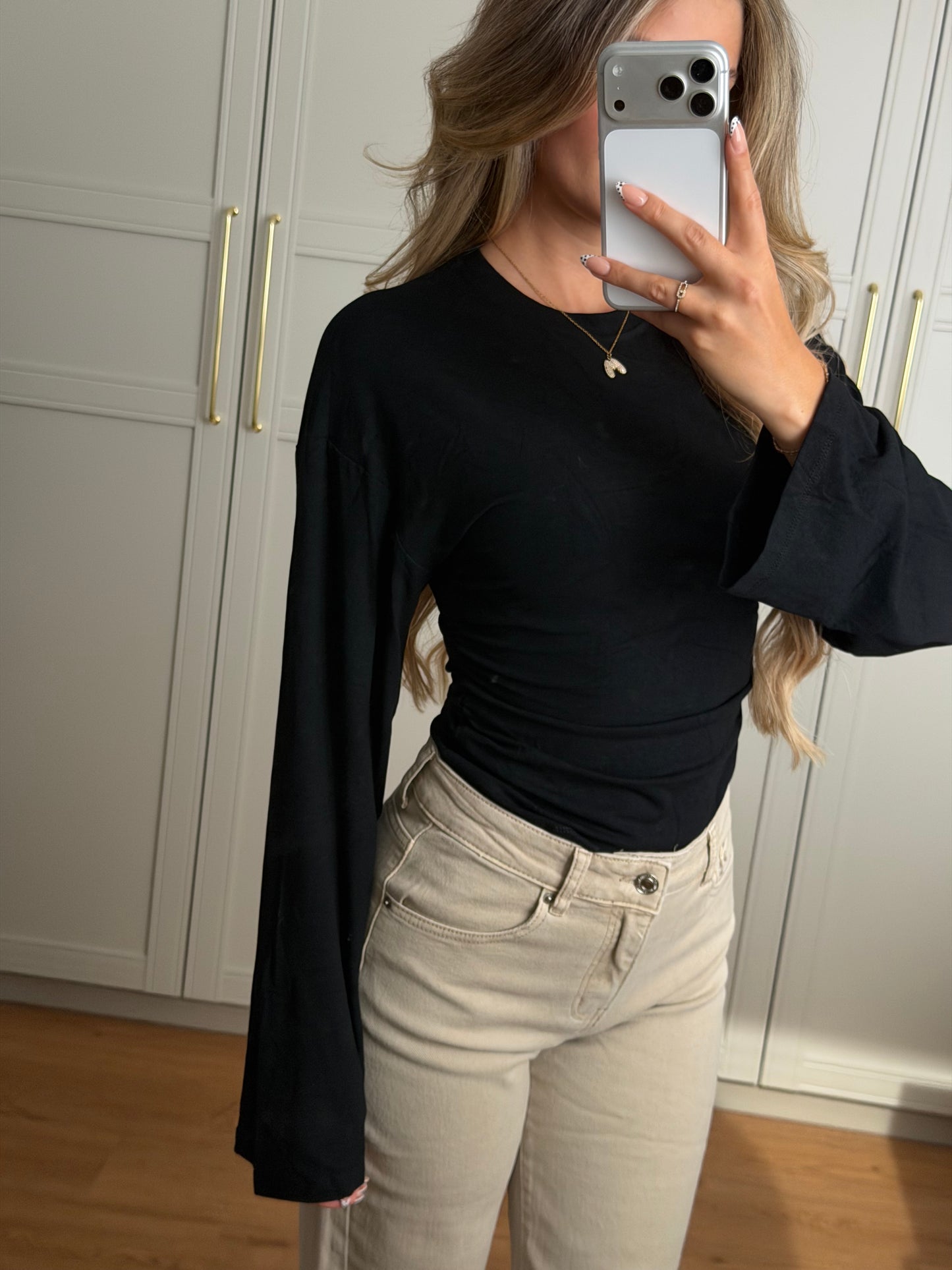 Flared Langarmshirt