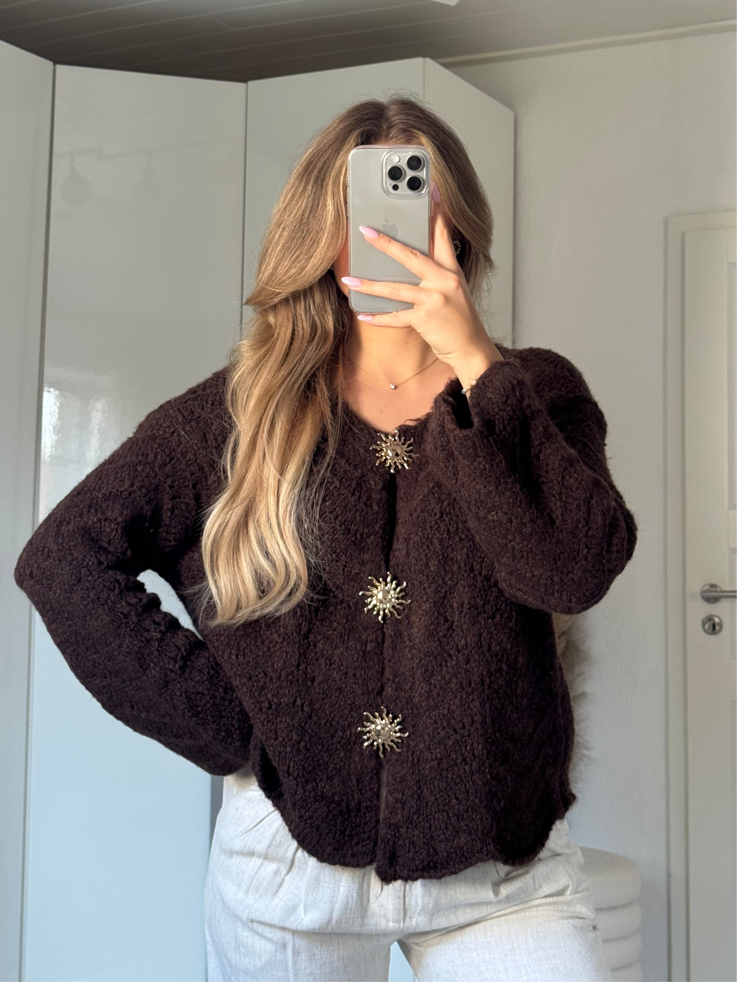 Sunny Wave Cardigan Schoko
