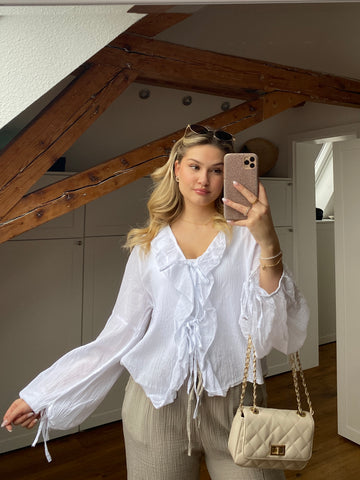 Rüschi Bluse weiß