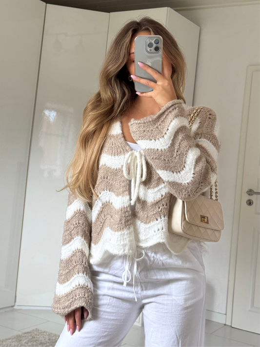 Wave Cardigan beige